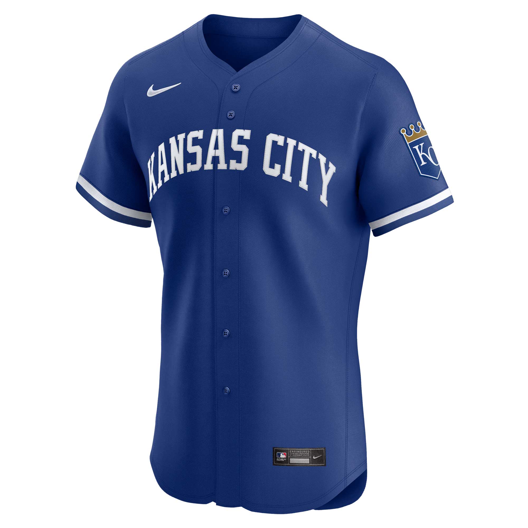 Kansas City Royals Royal Alternate Vapor Premier Elite Patch MLB Jersey Men's