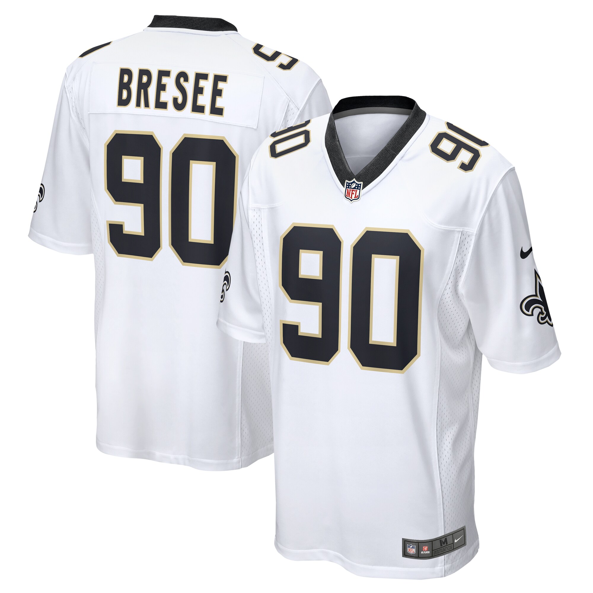 New Orleans Saints Bryan Bresee White Game NFL Jersey Men's