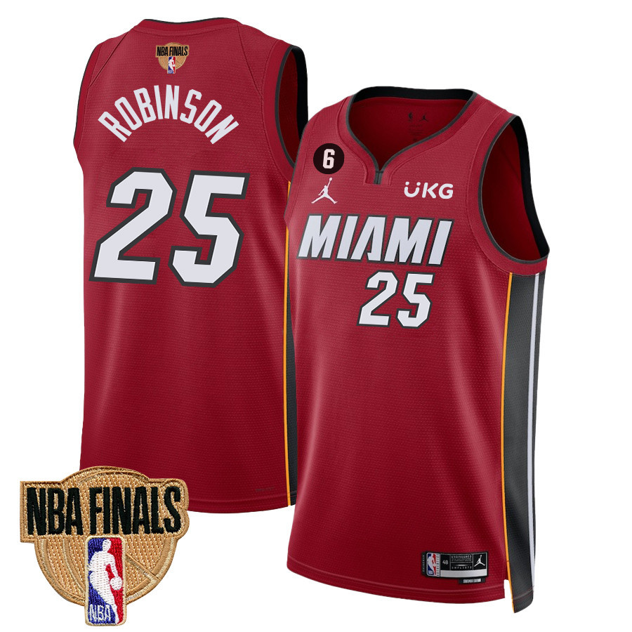 Orlando Robinson 25 Miami Heat Final Champions 2023 Swingman Red NBA Jersey Men's