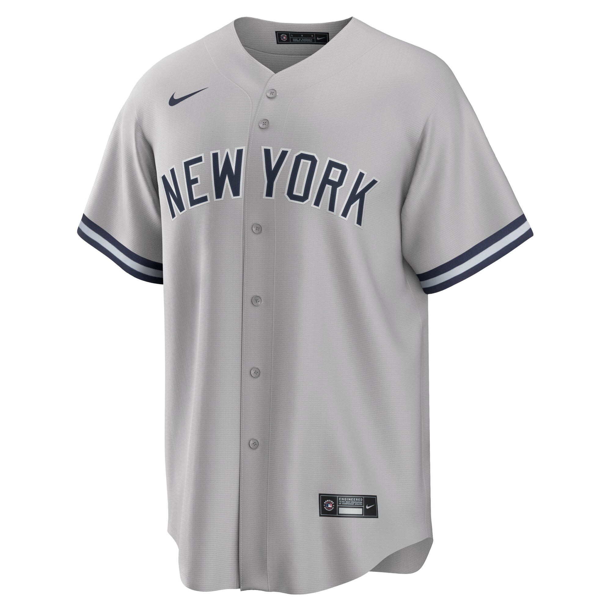New York Yankees Derek Jeter Gray Big Tall Road Player MLB Jersey Men's