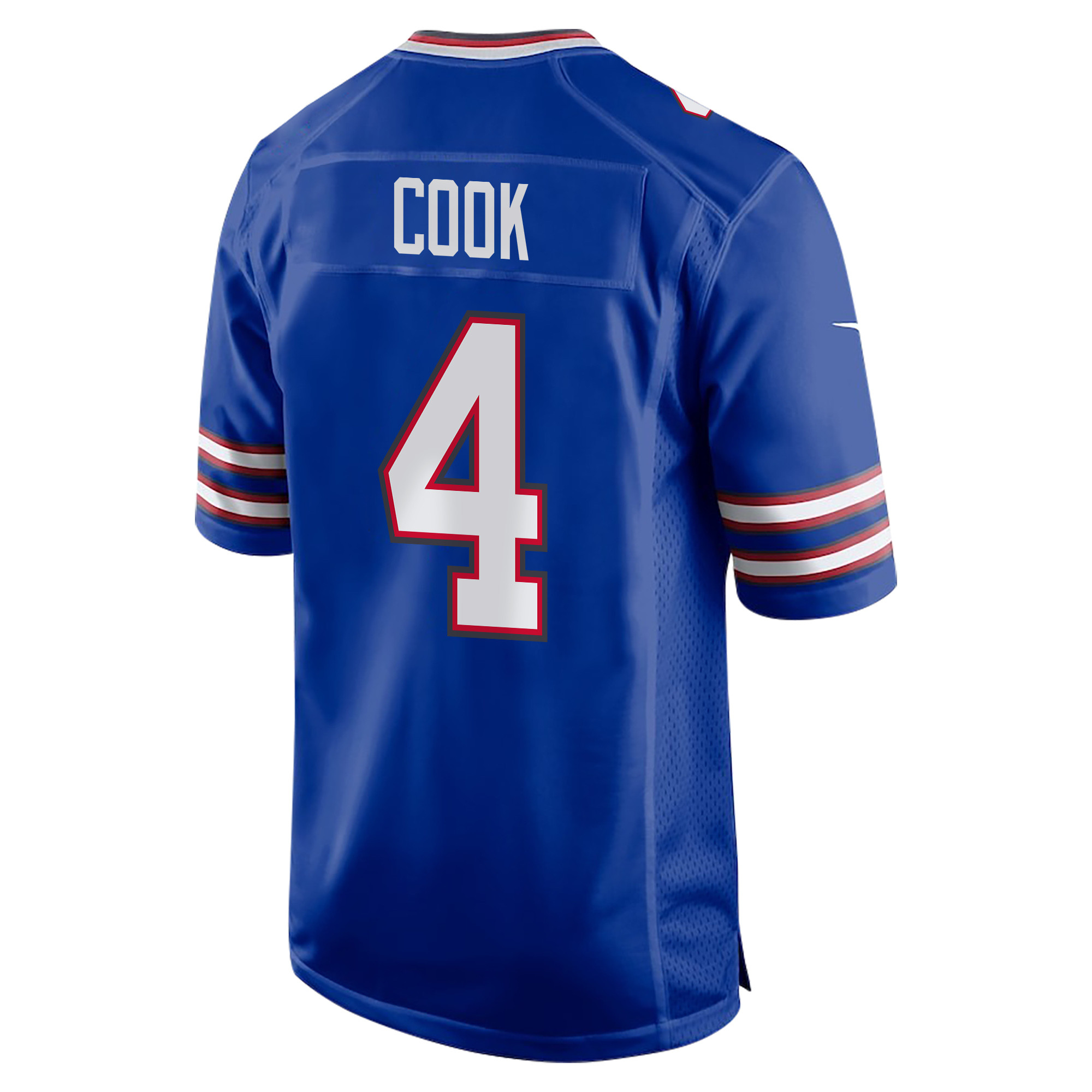 James Cook 4 Buffalo Bills Super Bowl LIX Champions Patch Game Royal NFL Jersey Men's