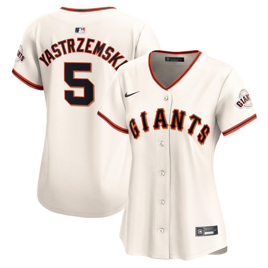 Mike Yastrzemski 5 San Francisco Giants Home Limited Cream MLB Jersey Women's
