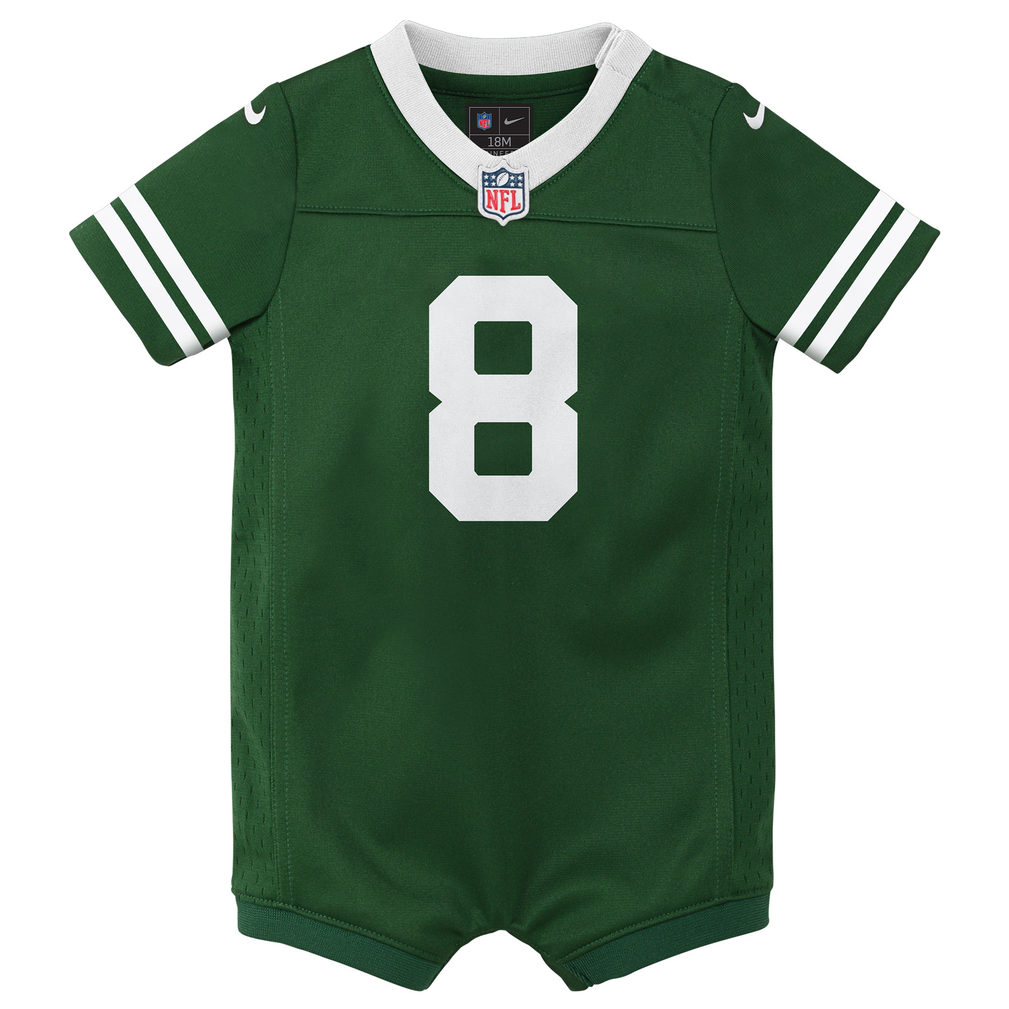 Newborn Infant New York Jets Aaron Rodgers Legacy Green Game Romper NFL Jersey Men's