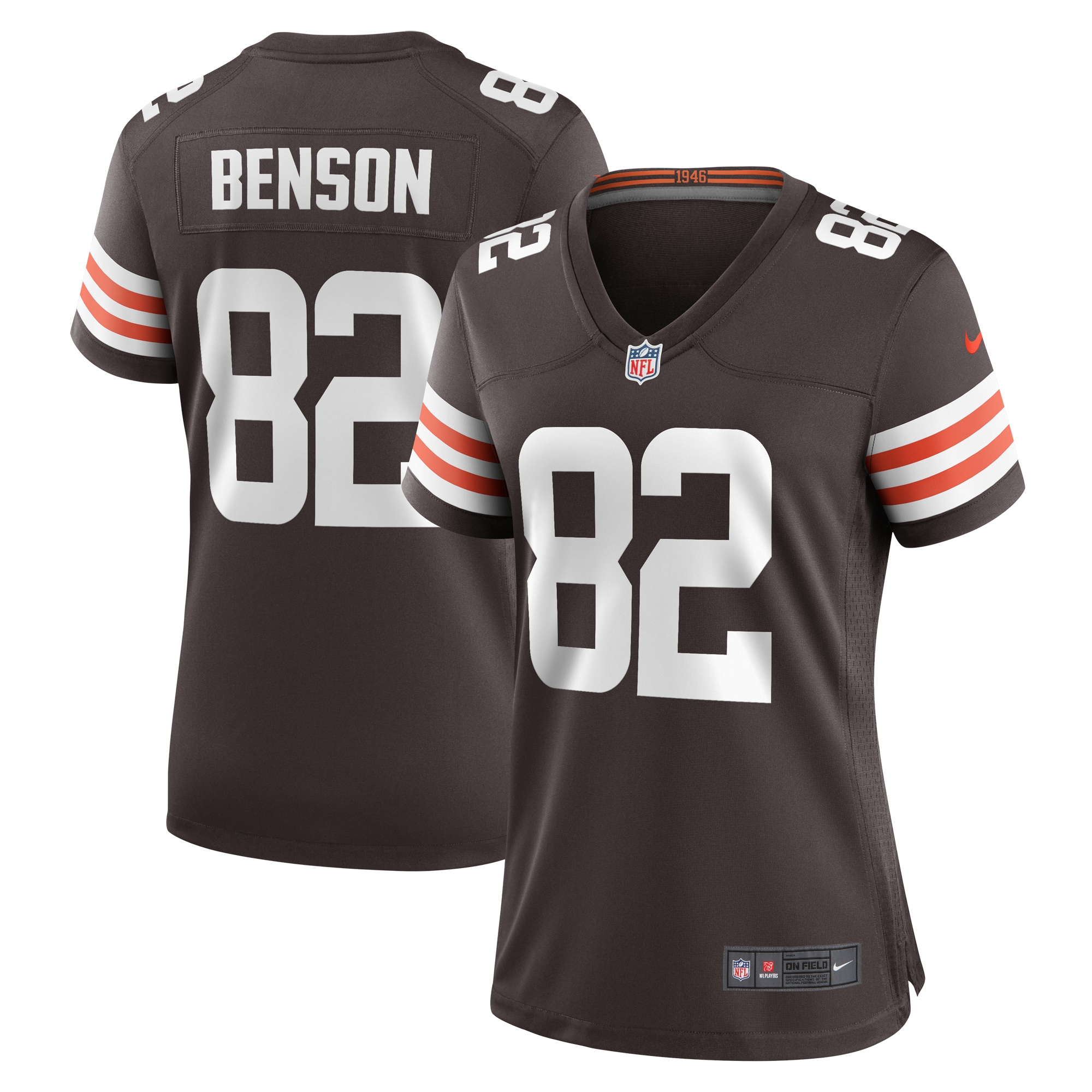 Cleveland Browns Trinity Benson Brown Team Game NFL Jersey Women's