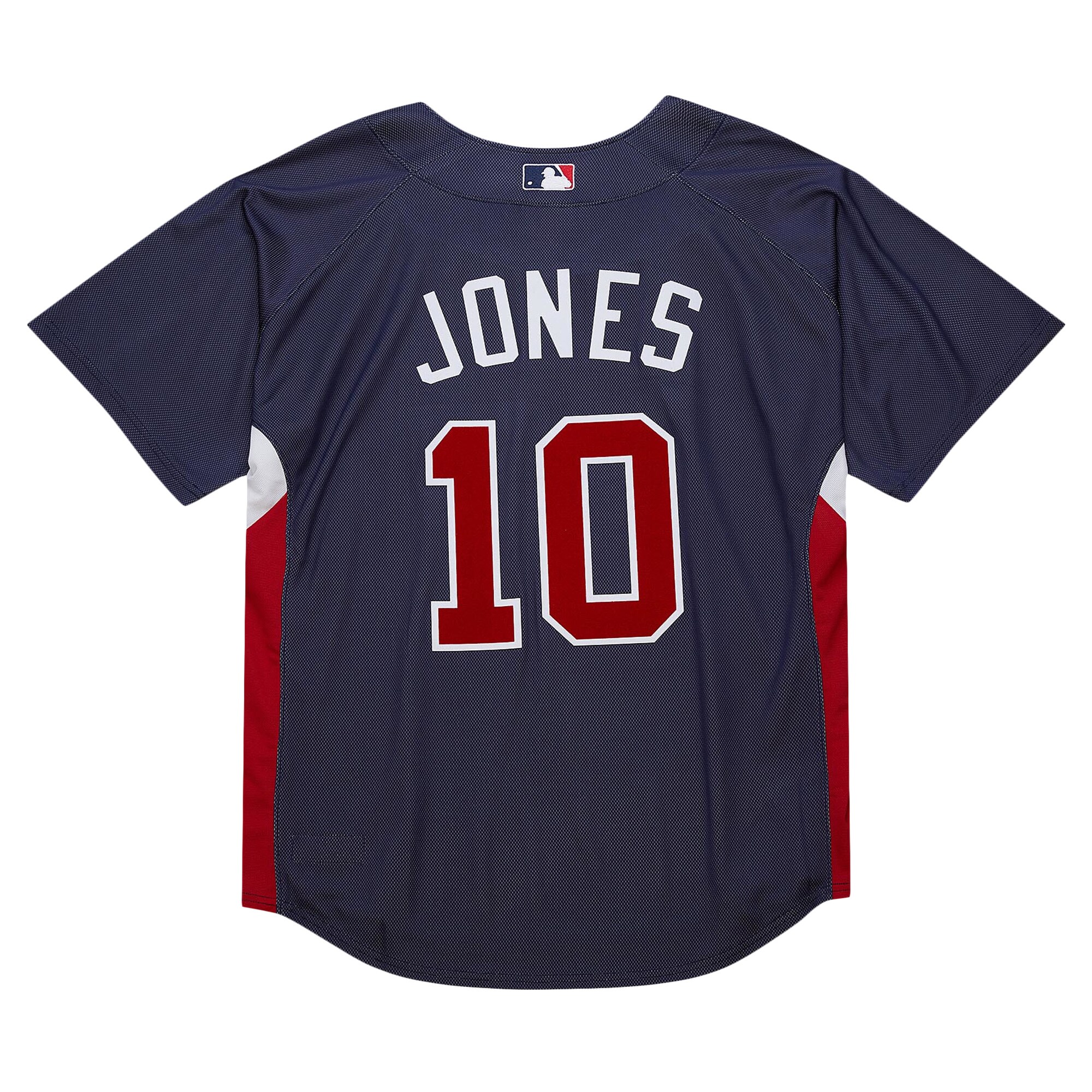 Atlanta Braves Chipper Jones Mitchell Ness Navy Cooperstown Collection 2007 Batting Practice MLB Jersey Men's