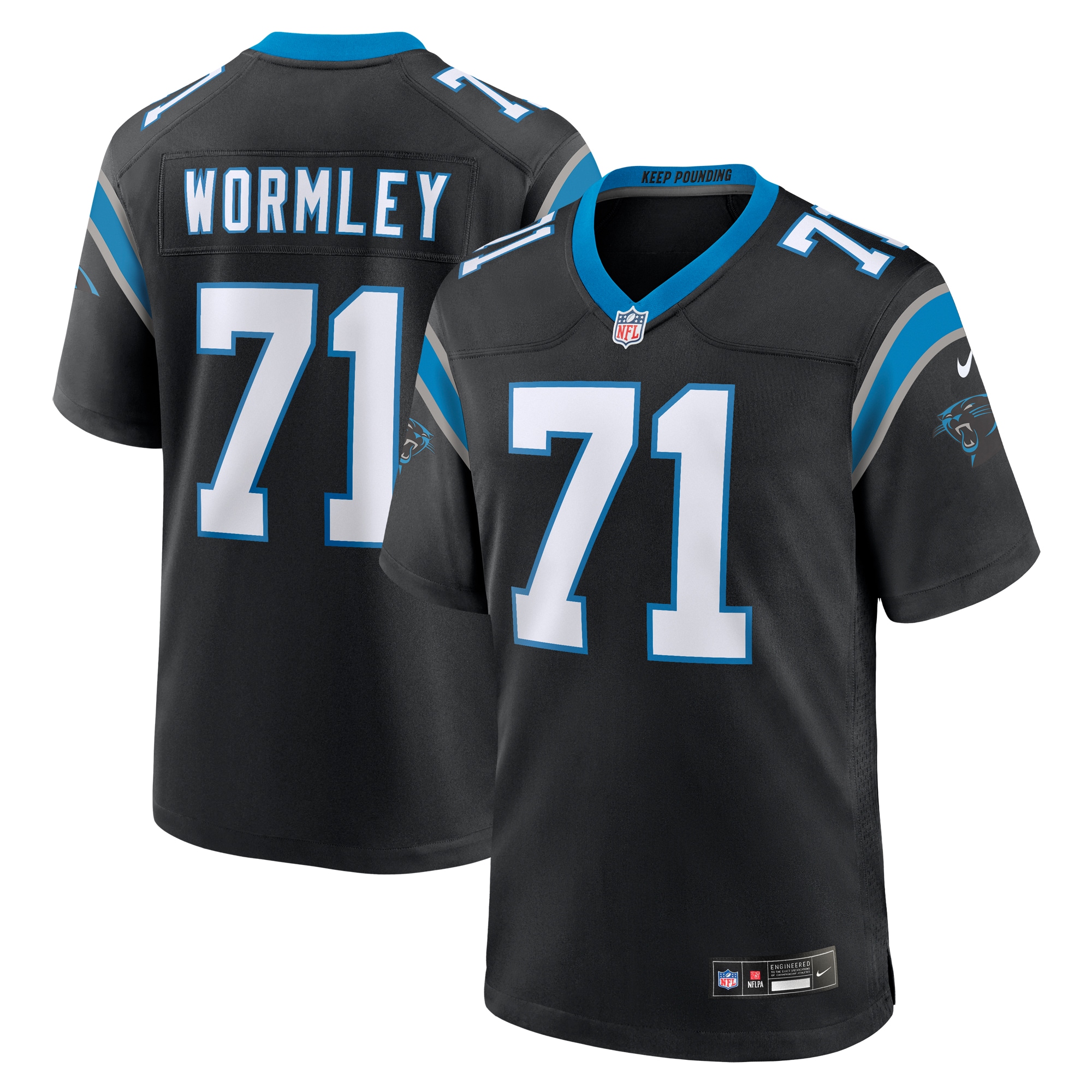 Carolina Panthers Chris Wormley Black Game NFL Jersey Men's