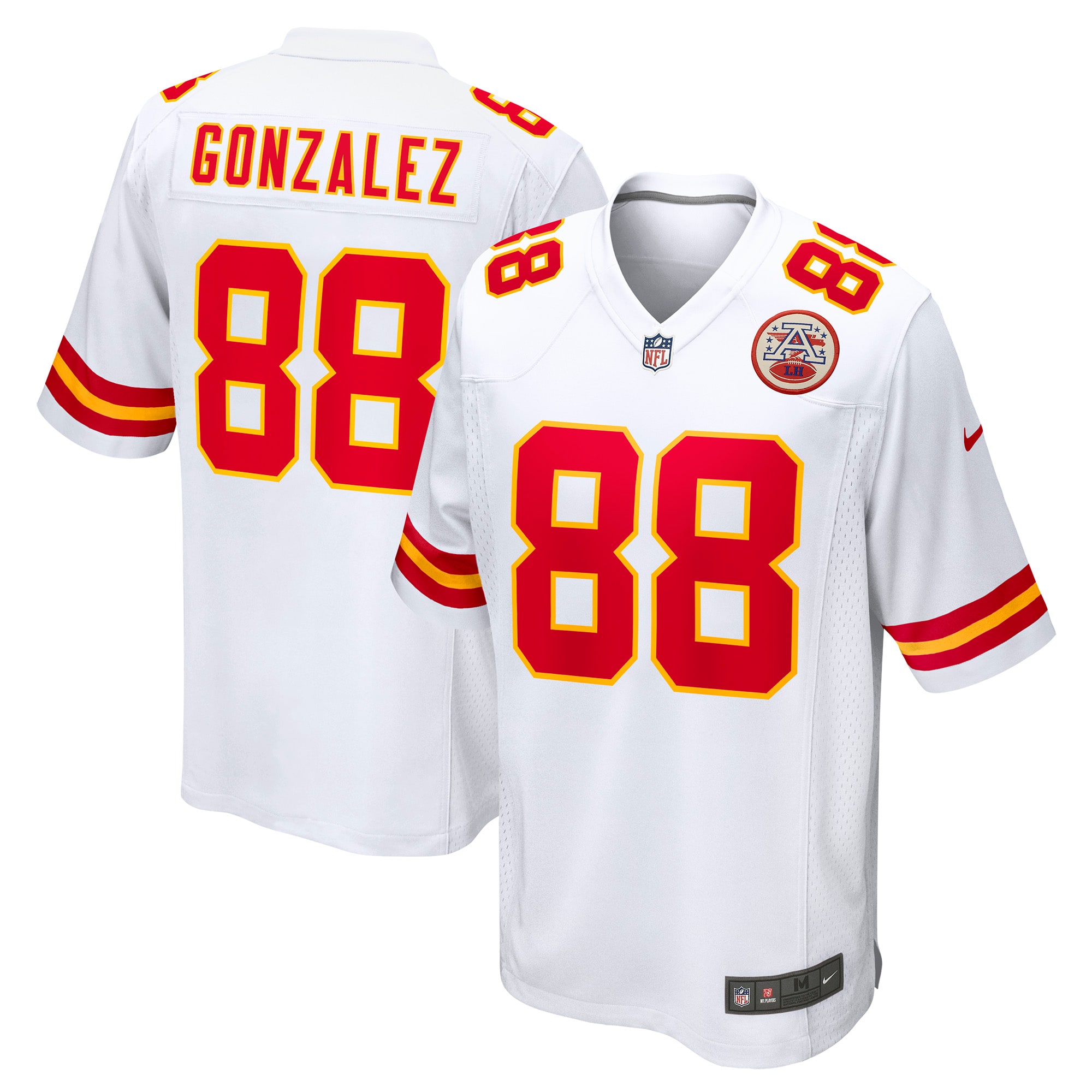 Kansas City Chiefs Tony Gonzalez White Retired Player Game NFL Jersey Men's