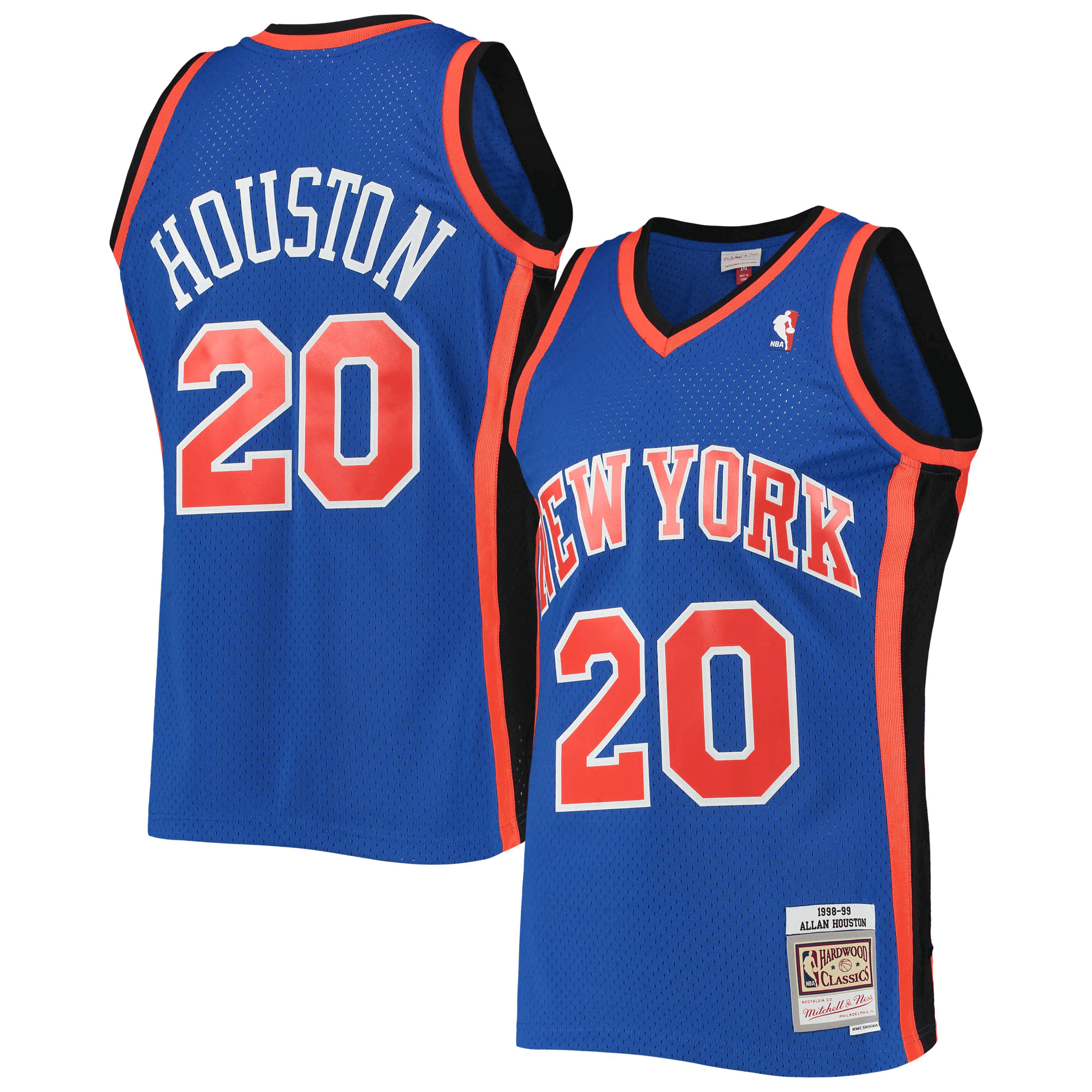Allan Houston New York Knicks Mitchell Ness 1998-99 Hardwood Classics Swingman Blue NBA Jersey Men's