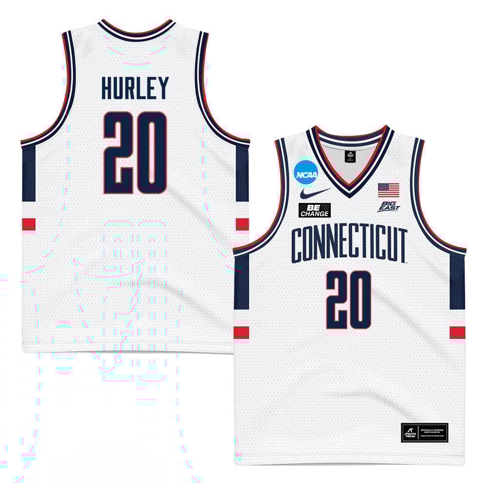 Andrew Hurley 20 UConn Huskies 2024 White Unisex NCAA Jersey Unisex