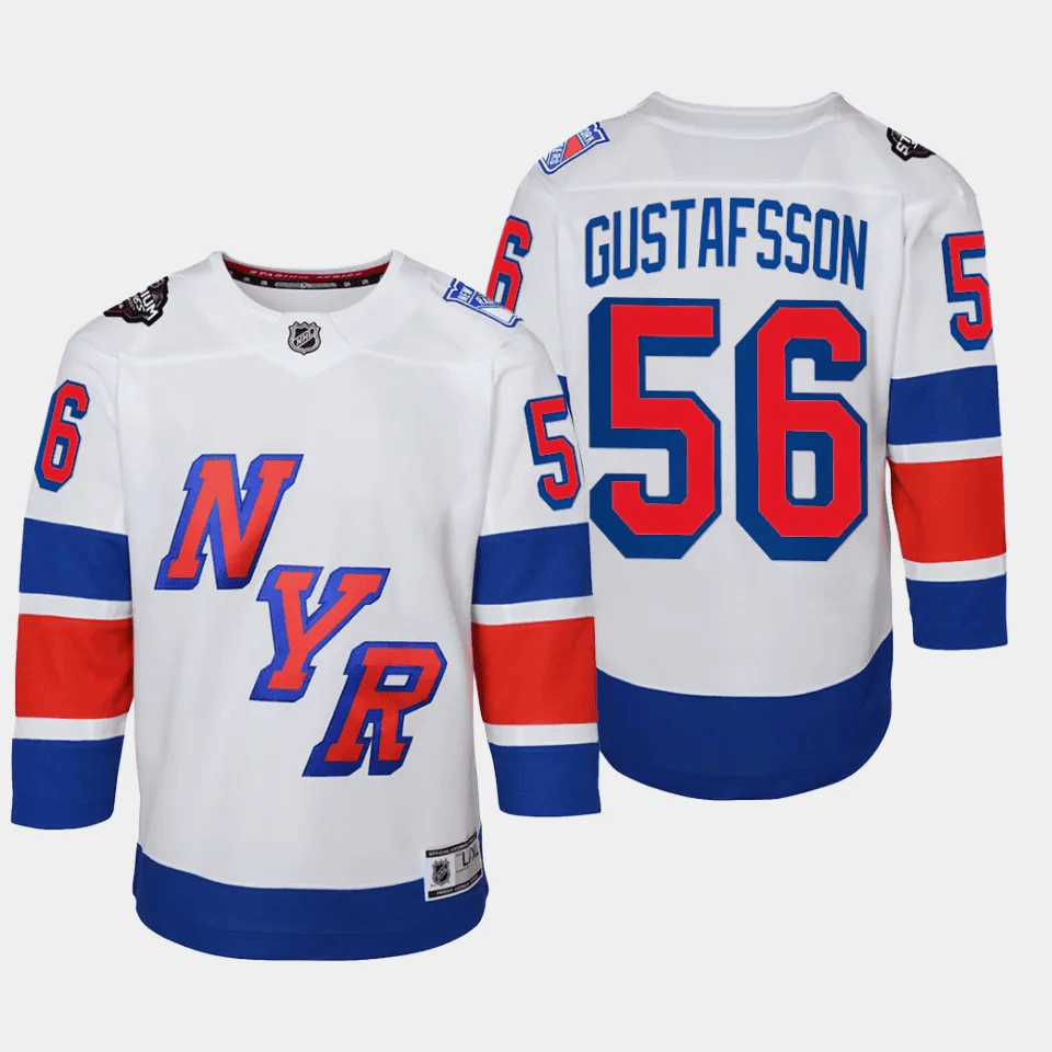 Erik Gustafsson 56 New York Rangers 2024 Stadium Series White NHL Jersey Youth