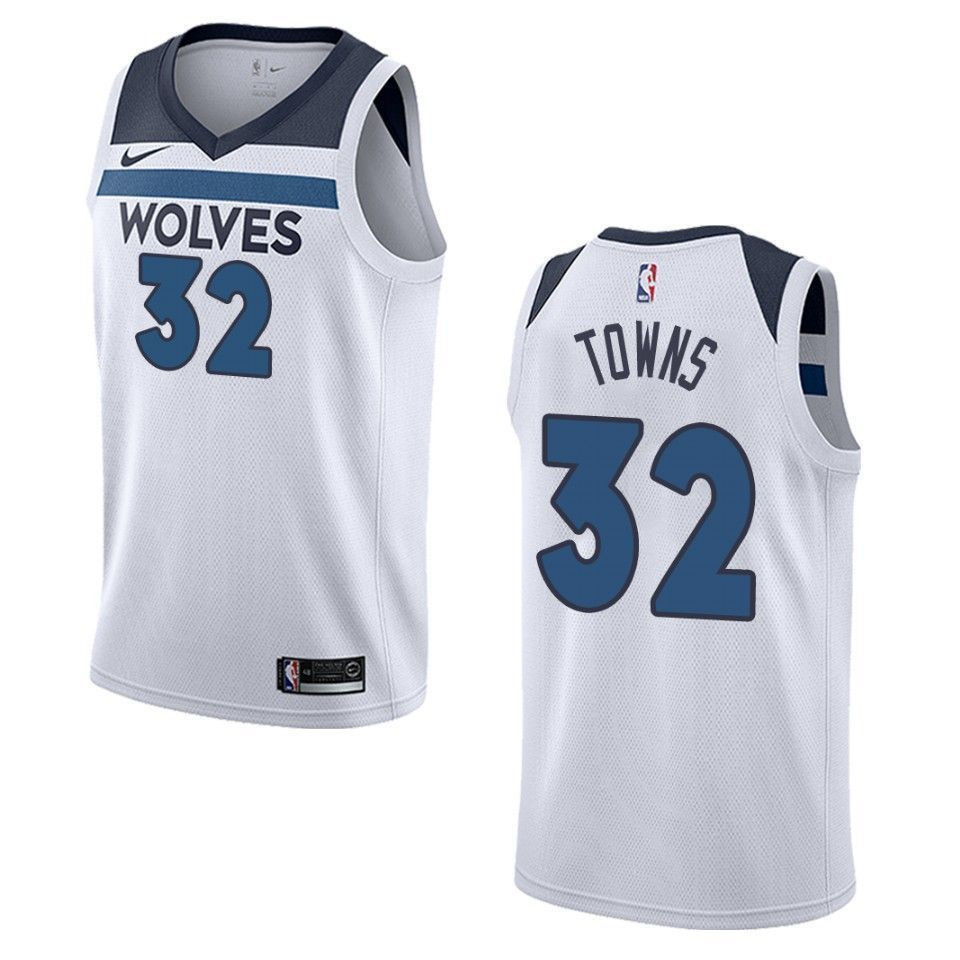 Minnesota Timberwolves 32 Karl-anthony Towns Association Swingman White NBA Jersey Men's
