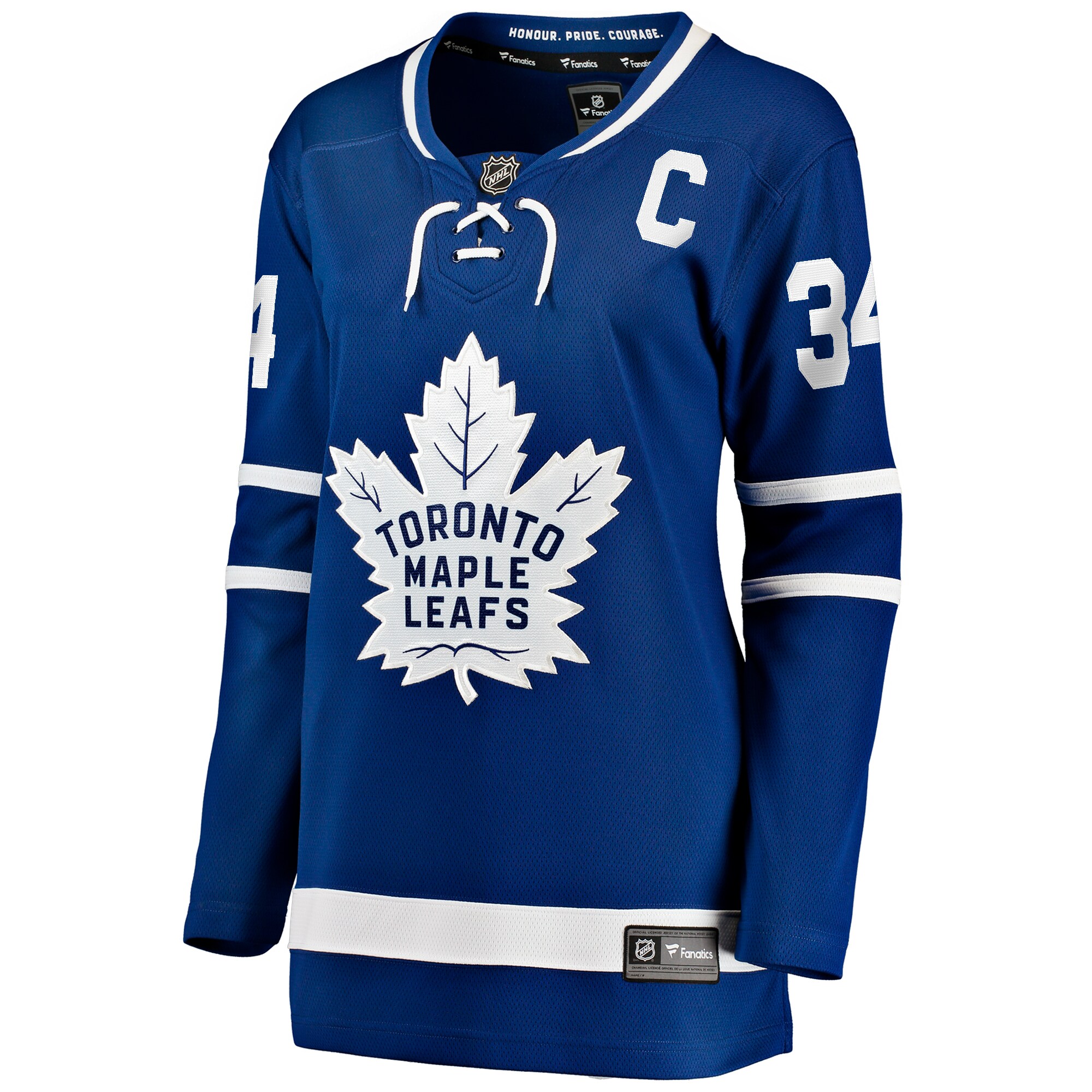 Toronto Maple Leafs Auston Matthews Blue Captain Patch Home Breakaway Player NHL Jersey Women's
