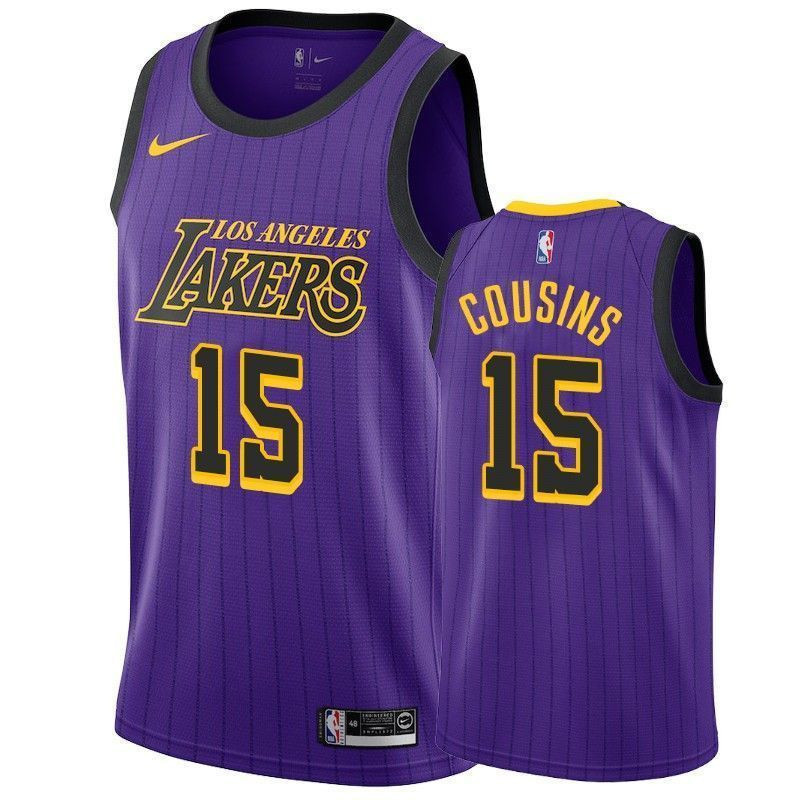 Los Angeles Lakers Demarcus Cousins 15 City NBA Jersey Men's