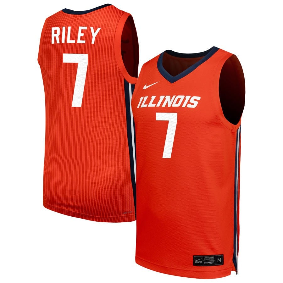 Will Riley 7 Illinois Fighting Illin Unisex NIL Orange NCAA Jersey Unisex