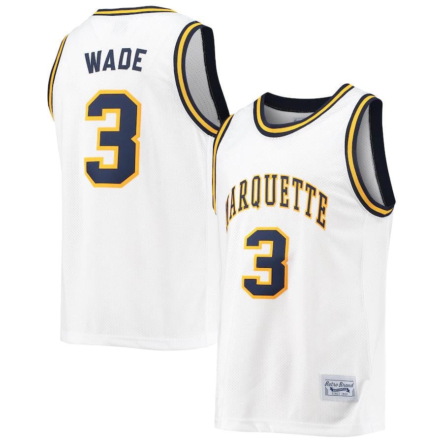 Dwyane Wade Marquette Golden Eagles Commemorative Classic White NCAA Jersey Men's