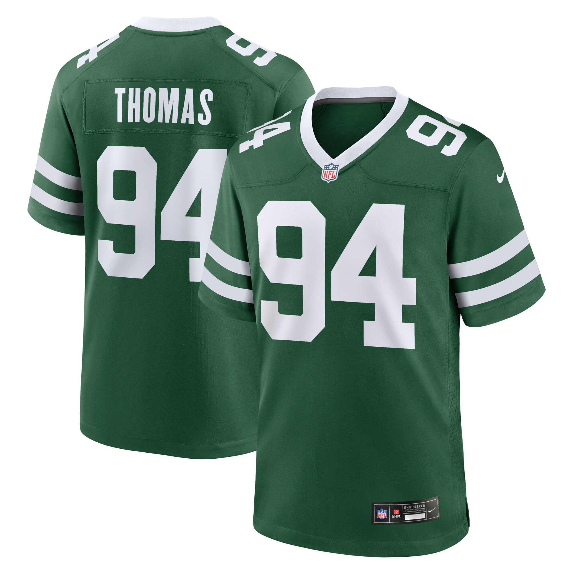 New York Jets Solomon Thomas Legacy Green Team Game NFL Jersey Men's