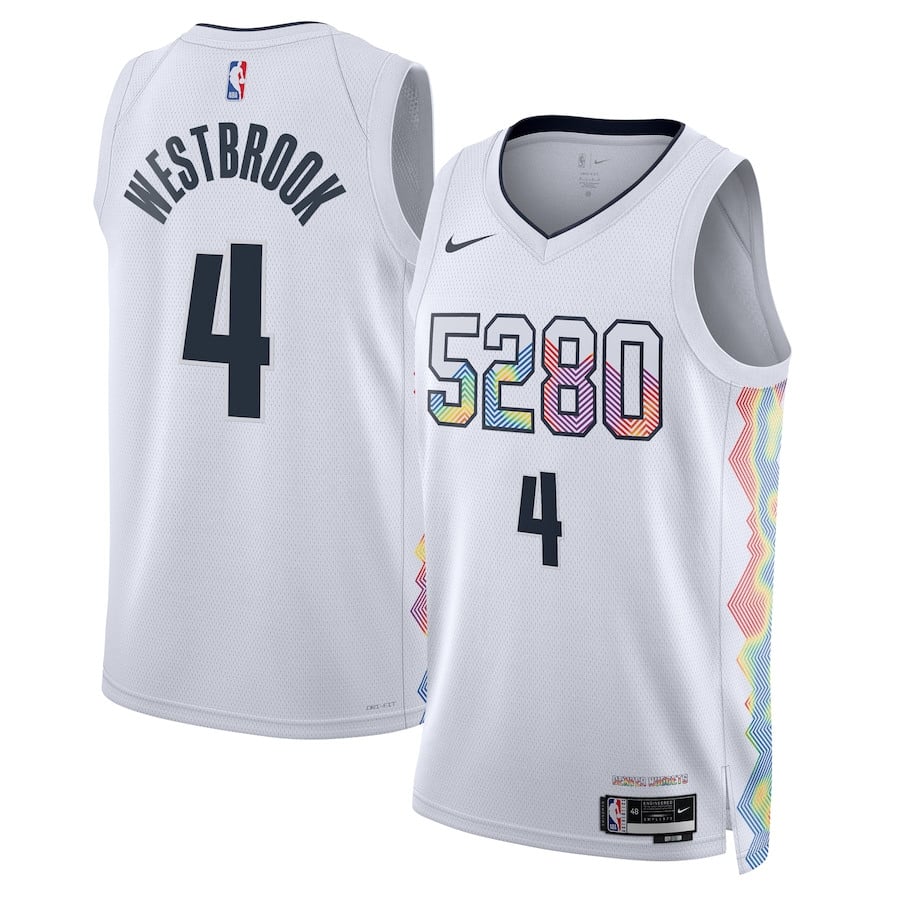 Russell Westbrook 4 Denver Nuggets Unisex 2024/25 Swingman Player City Editio White NBA Jersey Unisex