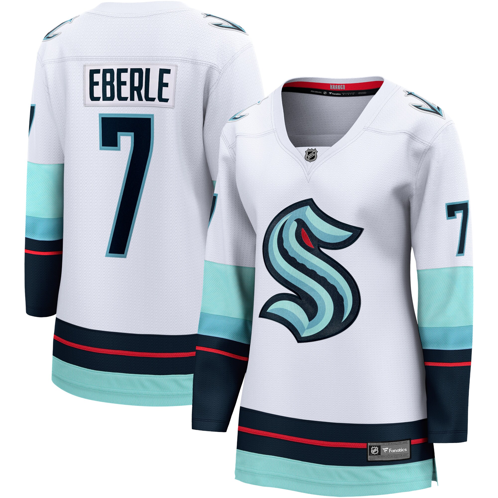 Seattle Kraken Jordan Eberle White Away Premier Breakaway Player NHL Jersey Women's