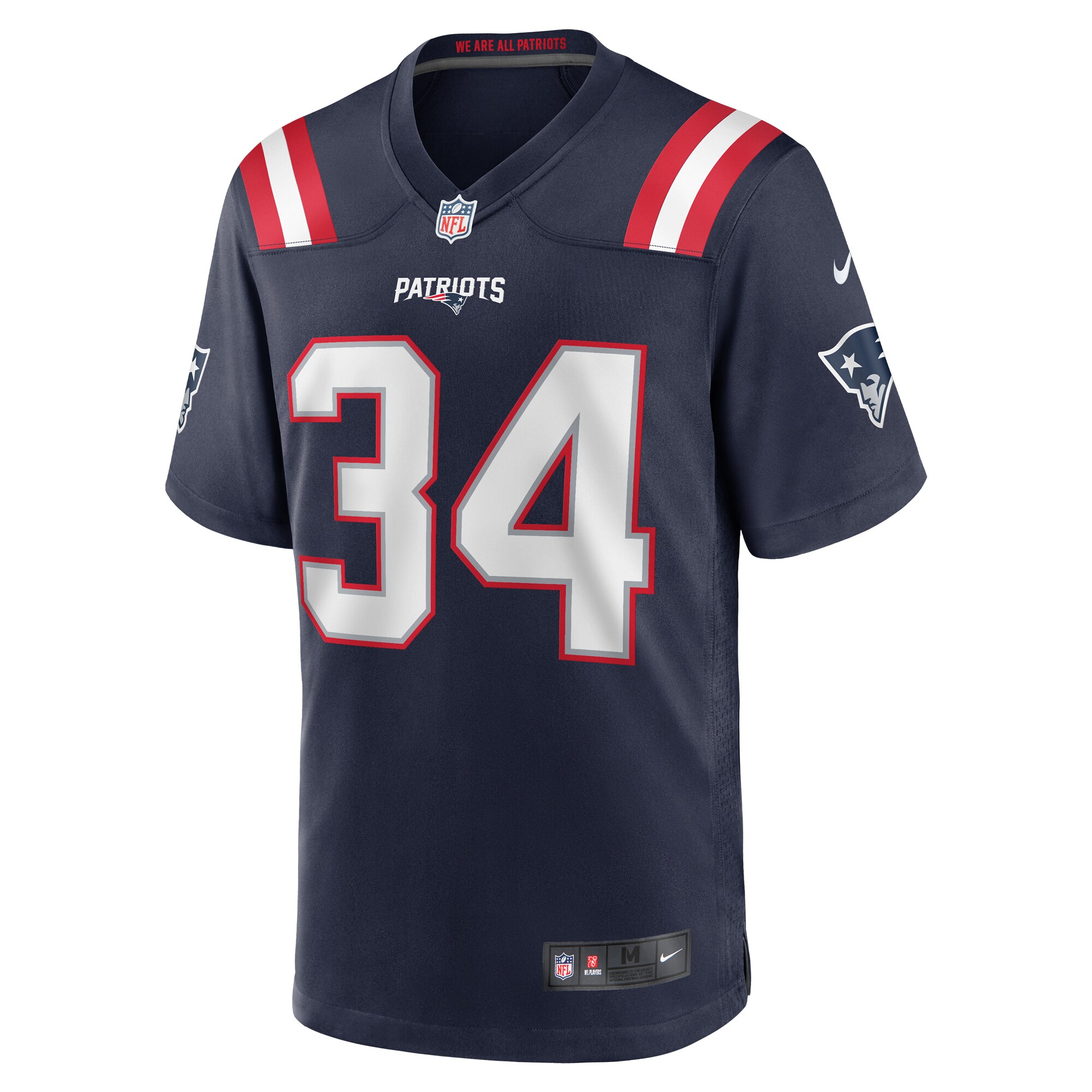 New England Patriots Quandre Mosely Navy Home Game Player NFL Jersey Men's
