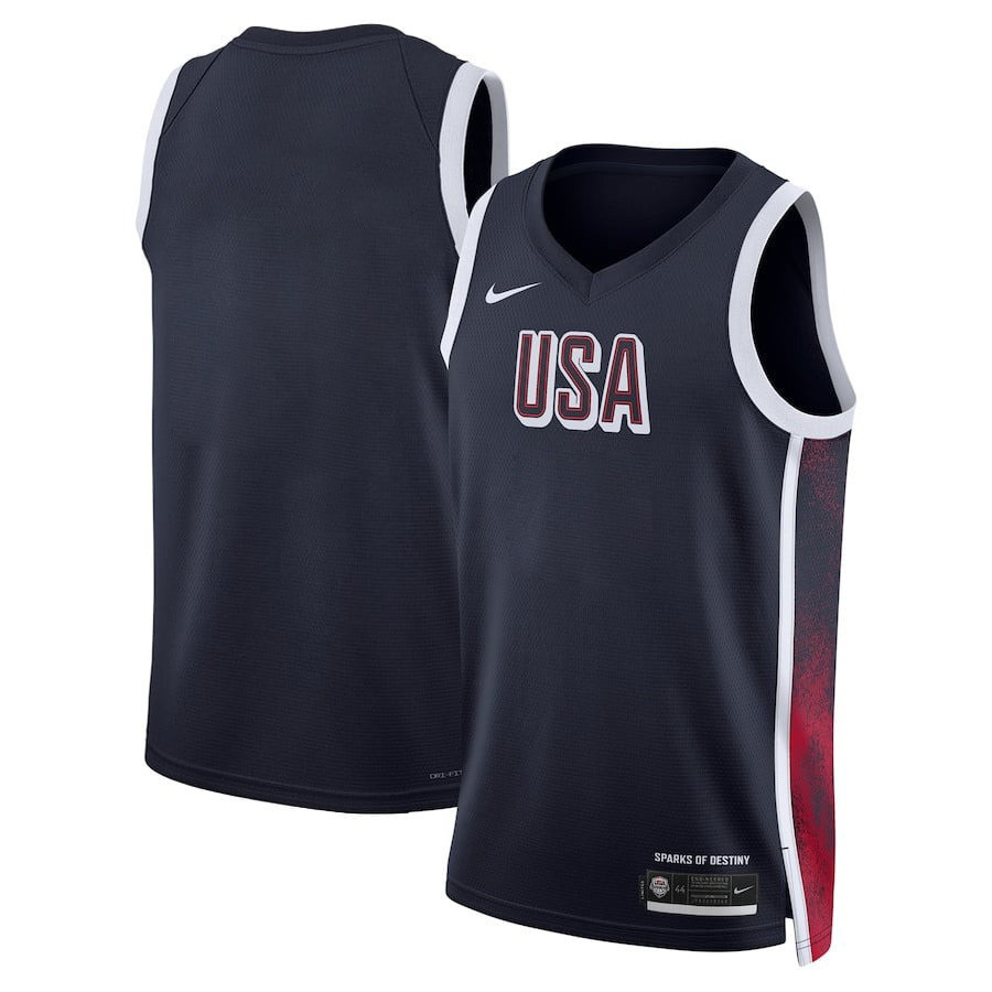 USA Unisex 2024 Swingman Player Navy NBA Jersey Unisex