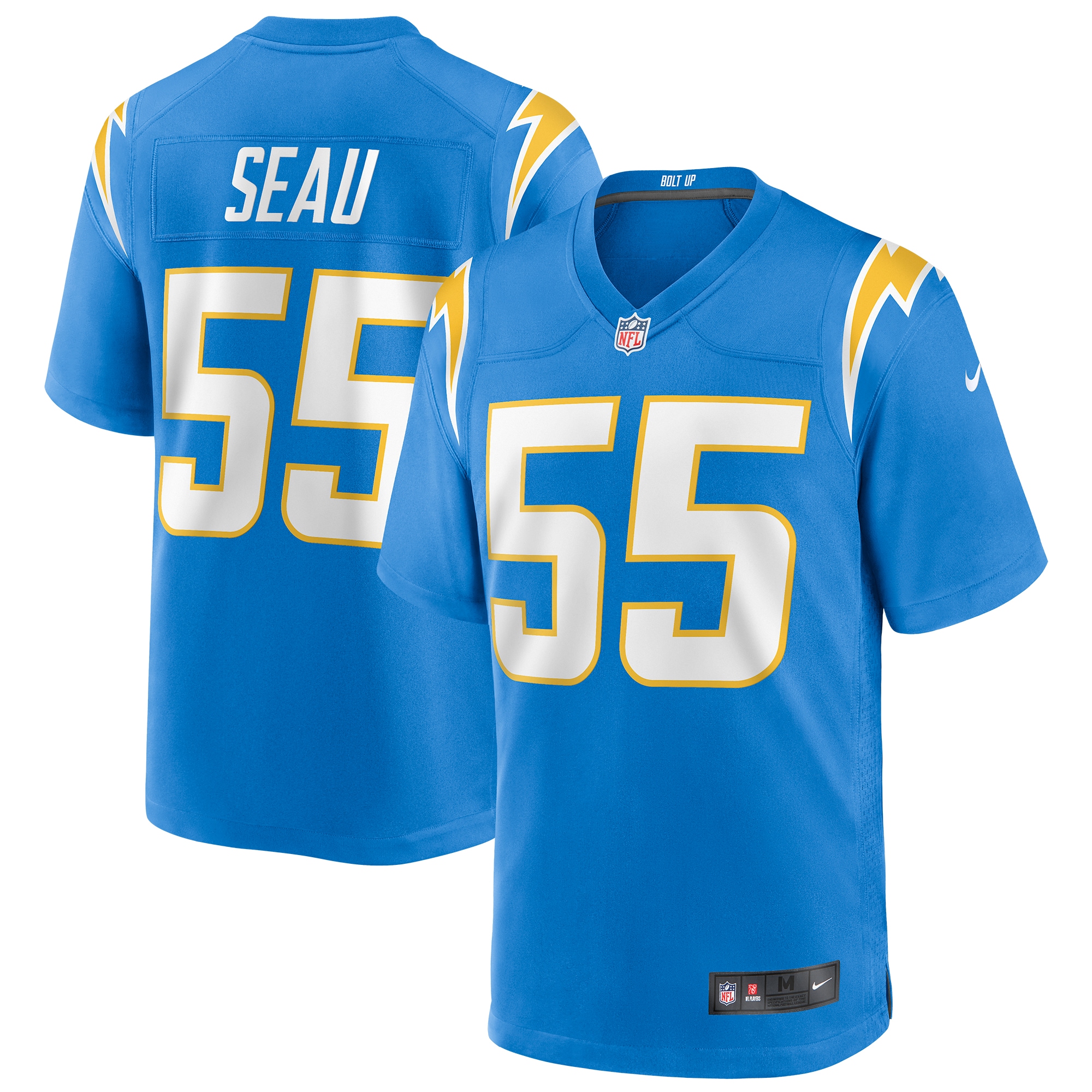 Los Angeles Chargers Junior Seau Powder Blue Game Retired Player NFL Jersey Men's