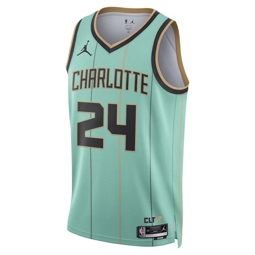 Brandon Miller 24 Charlotte Hornets Unisex 2024/25 Swingman Player City Edition Mint NBA Jersey Unisex