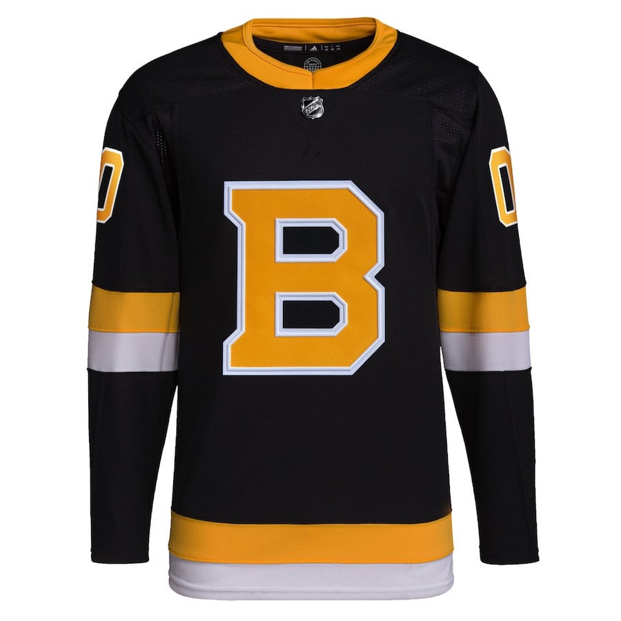 Boston Bruins Alternate Primegreen Custom Black NHL Jersey Men's