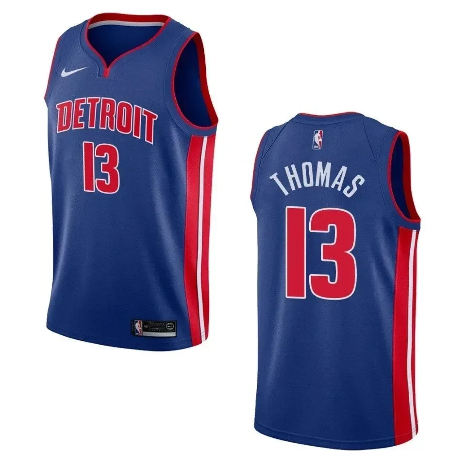 Detroit Pistons 13 Khyri Thomas Icon Swingman Blue NBA Jersey Men's
