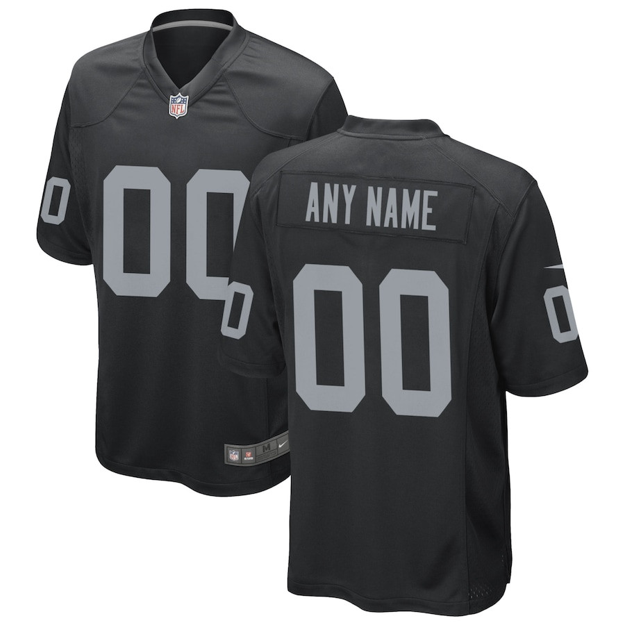 Las Vegas Raiders Custom Game Black NFL Jersey Men's