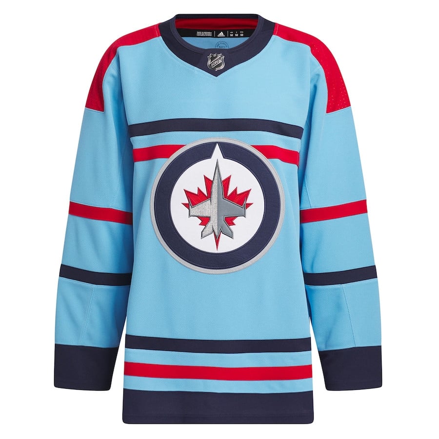Winnipeg Jets Anniversary Primegreen Light Blue NHL Jersey Men's