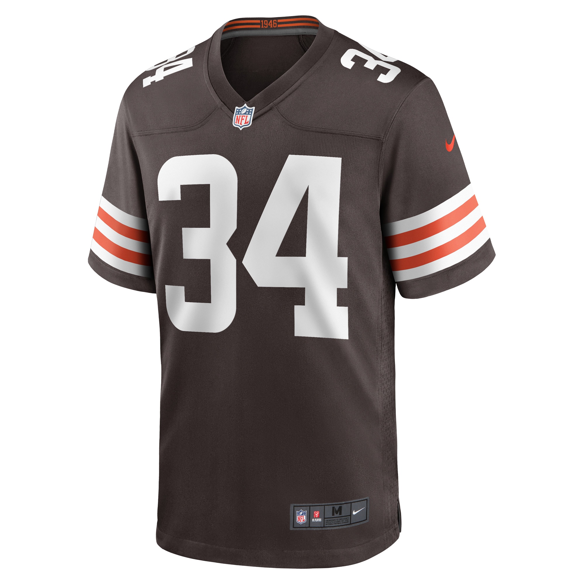 Cleveland Browns Jerome Ford Brown Game Player NFL Jersey Men's