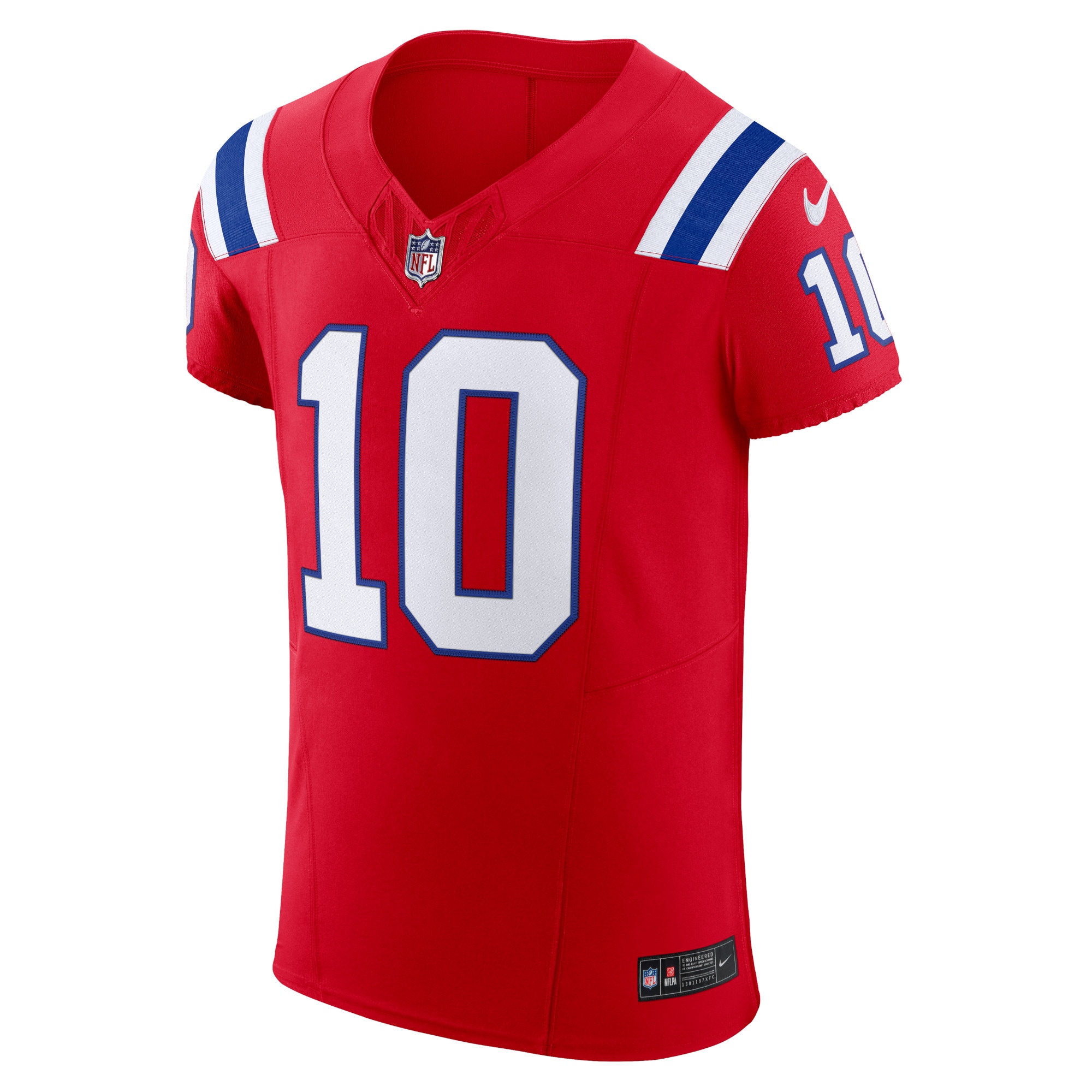 New England Patriots Mac Jones Red Alternate Vapor F.U.S.E. Elite NFL Jersey Men's