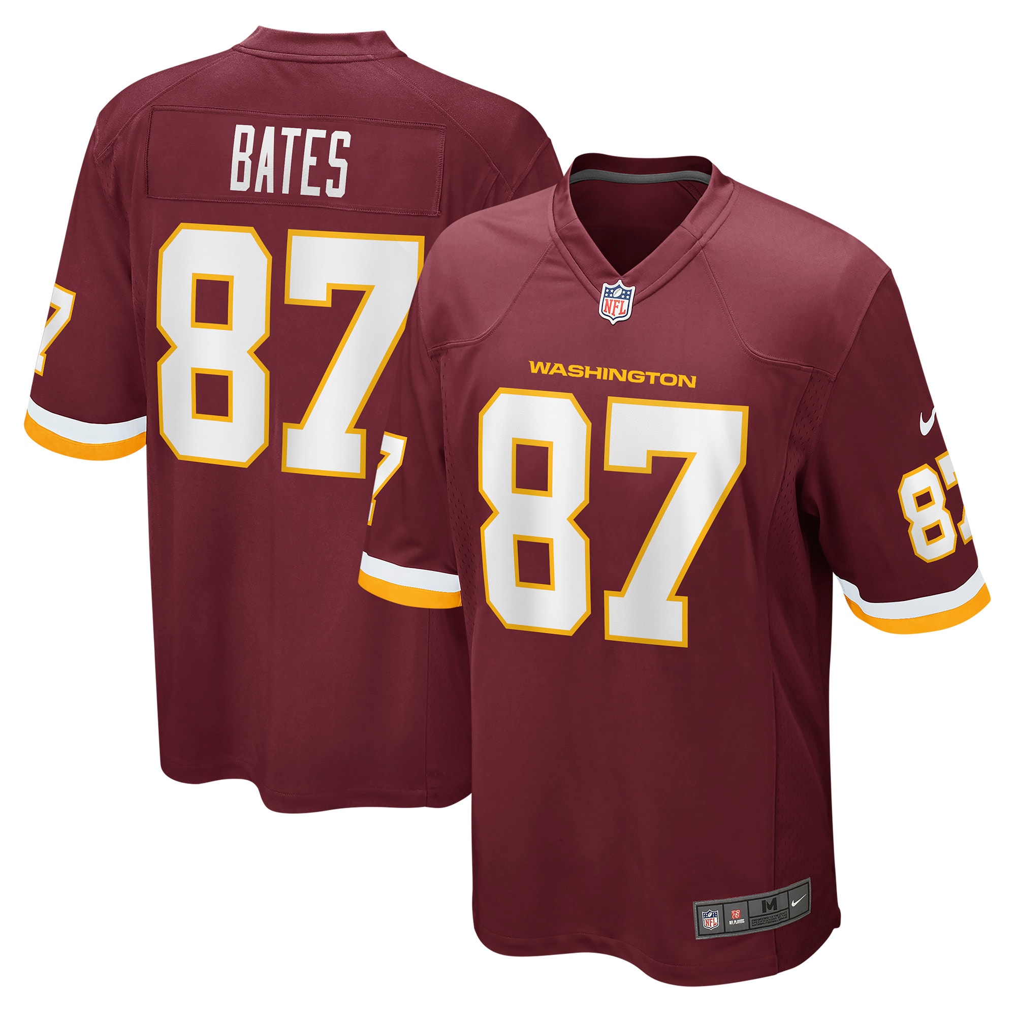 Washington Commanders Team John Bates Burgundy Game NFL Jersey Men's