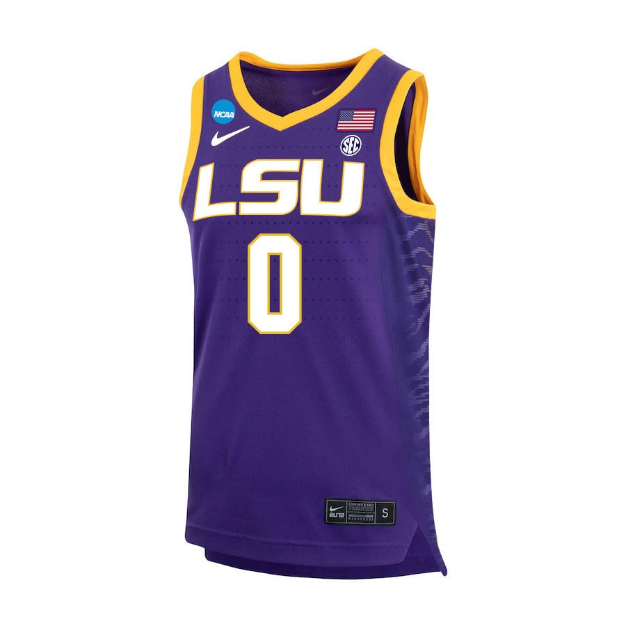 LaDazhia Williams 0 LSU Tigers 2023 Purple NCAA Jersey Men's