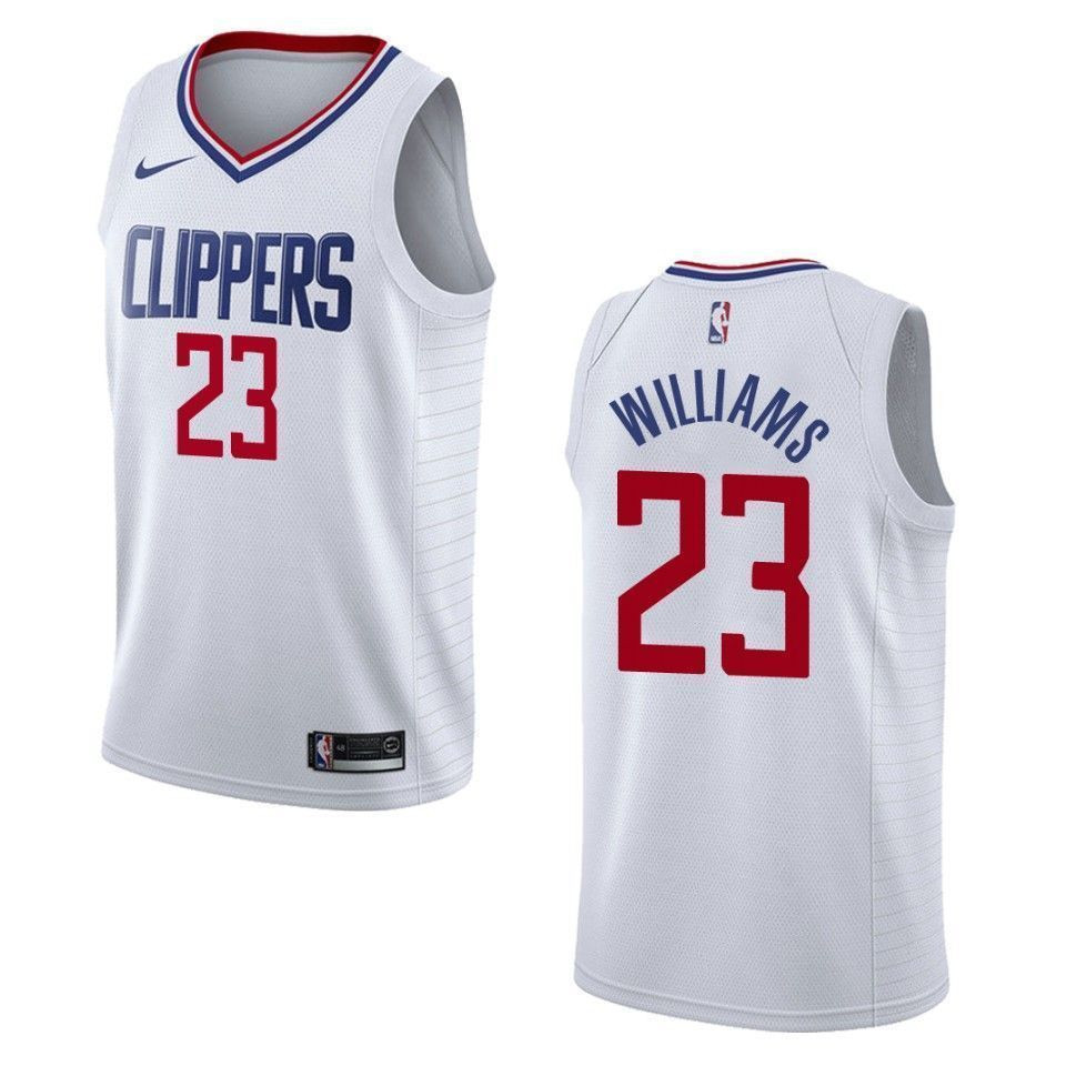 Los Angeles Clippers 23 Lou Williams Association Swingman White NBA Jersey Men's
