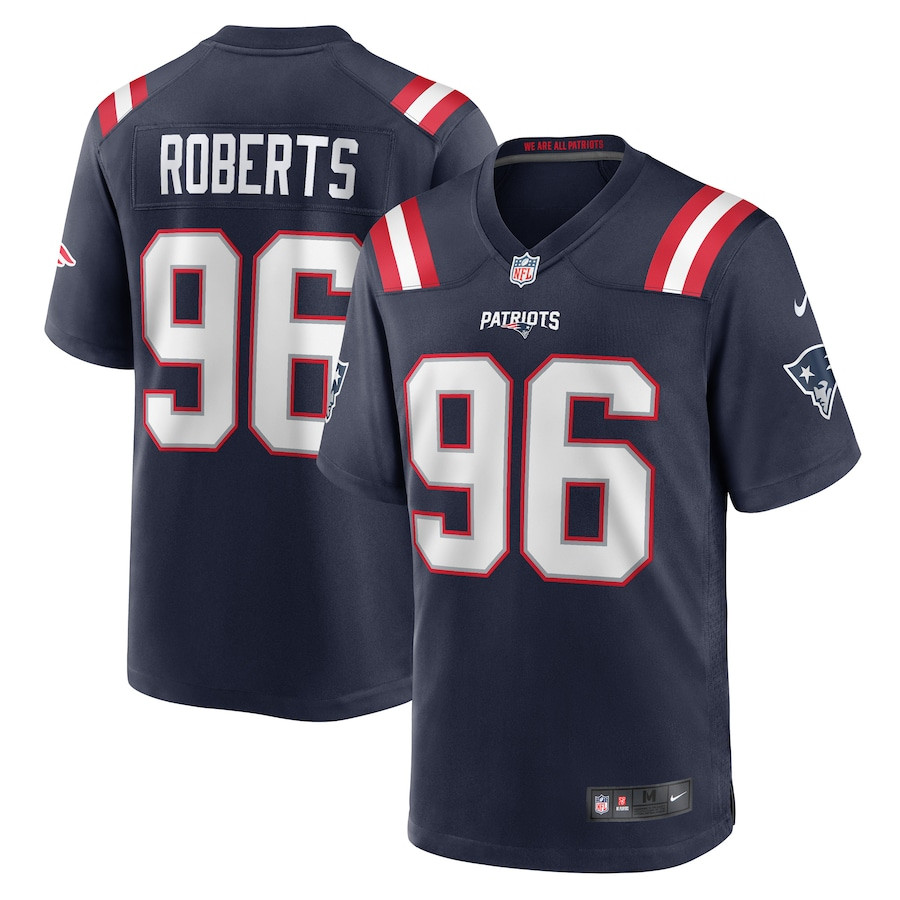 Sam Roberts 96 New England Patriots Game Navy NFL Jersey Men's