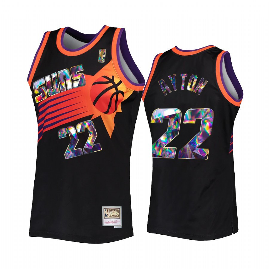 Deandre Ayton 22 Phoenix Suns 75th Anniversary Diamond Black NBA Jersey Men's