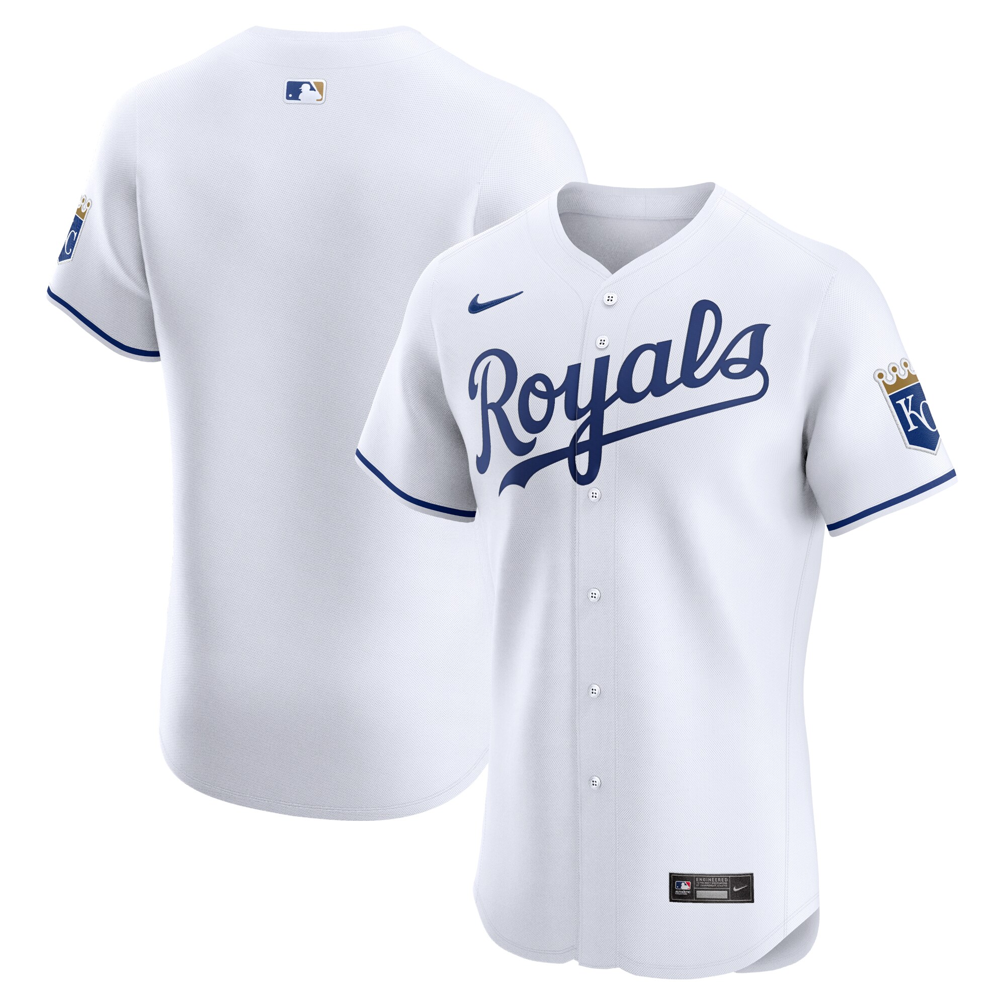 Kansas City Royals White Home Elite MLB Jersey Men's