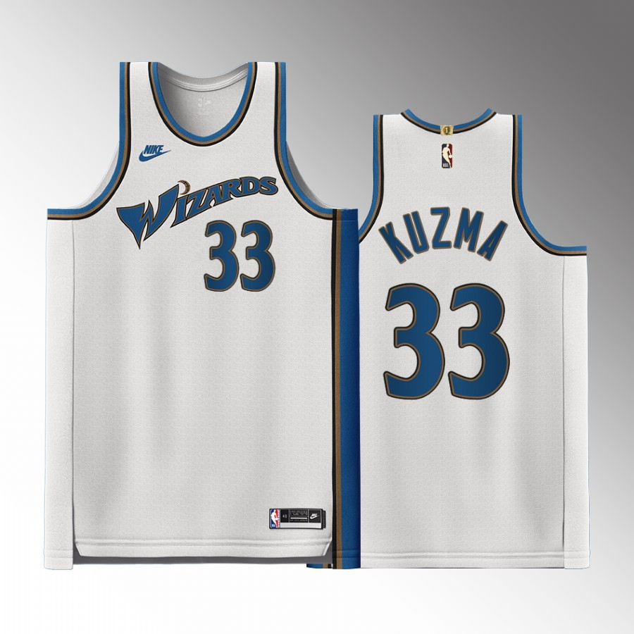 Washington Wizards Kyle Kuzma 33 Classic Editio White NBA Jersey Men's