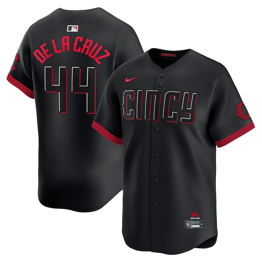 Elly De La Cruz 44 Cincinnati Reds City Connect Limited Player Black MLB Jersey Men's