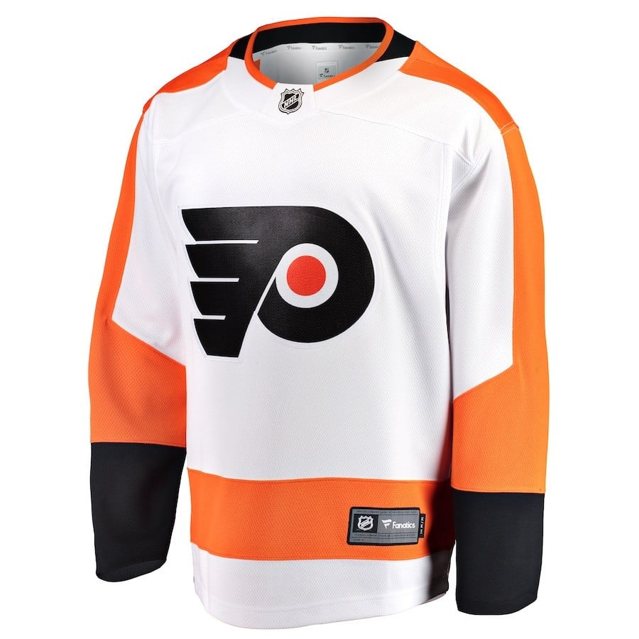 Matvei Michkov #17 Philadelphia Flyers 2023 Draft Away Orange/White NHL Jersey Men's