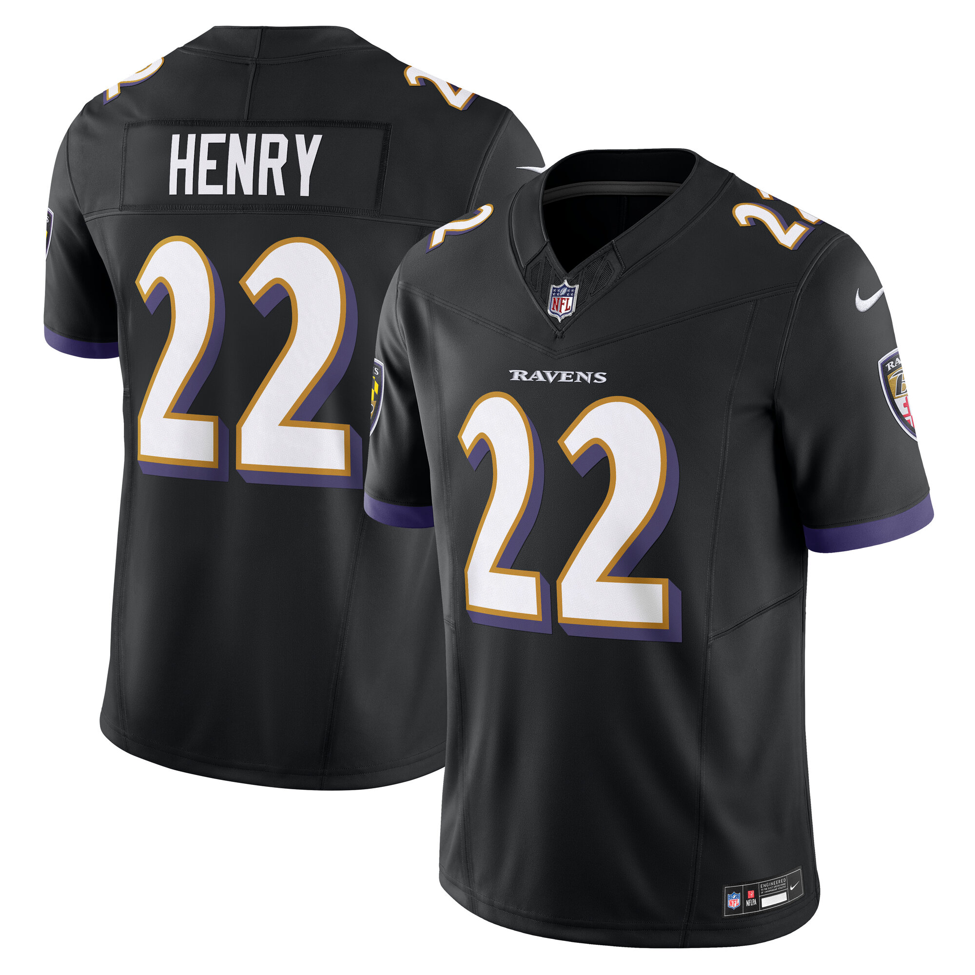 Baltimore Ravens Derrick Henry Black Vapor F.U.S.E. Limited NFL Jersey Men's