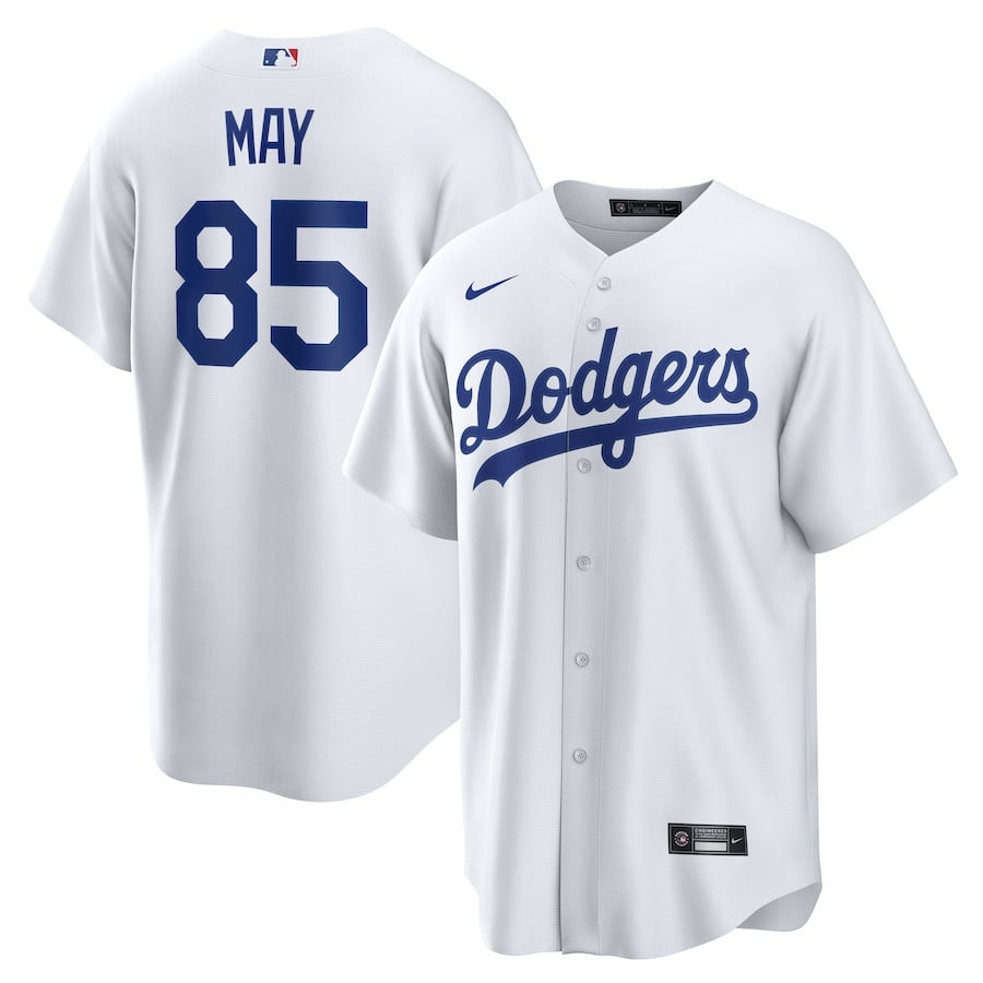 Dustin May 85 Los Angeles Dodgers Home White MLB Jersey Men's