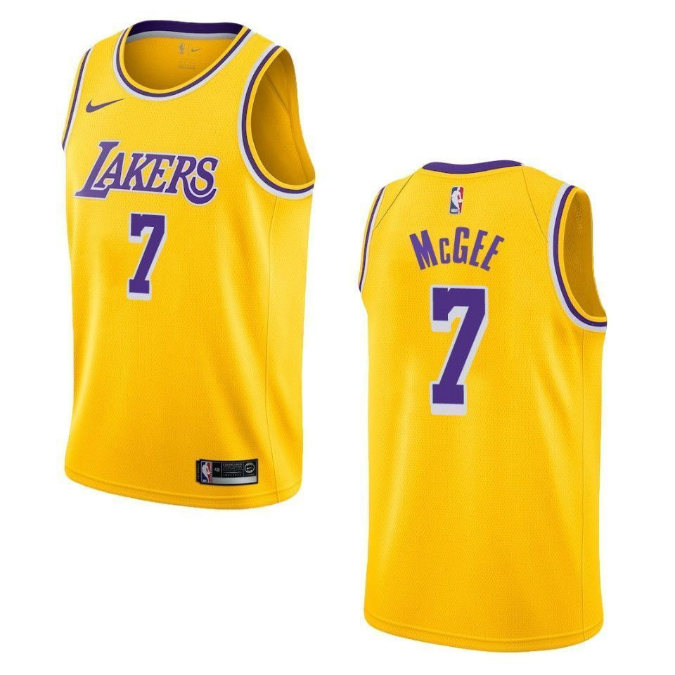 Los Angeles Lakers 7 Javale Mcgee Icon Swingman Gold NBA Jersey Men's