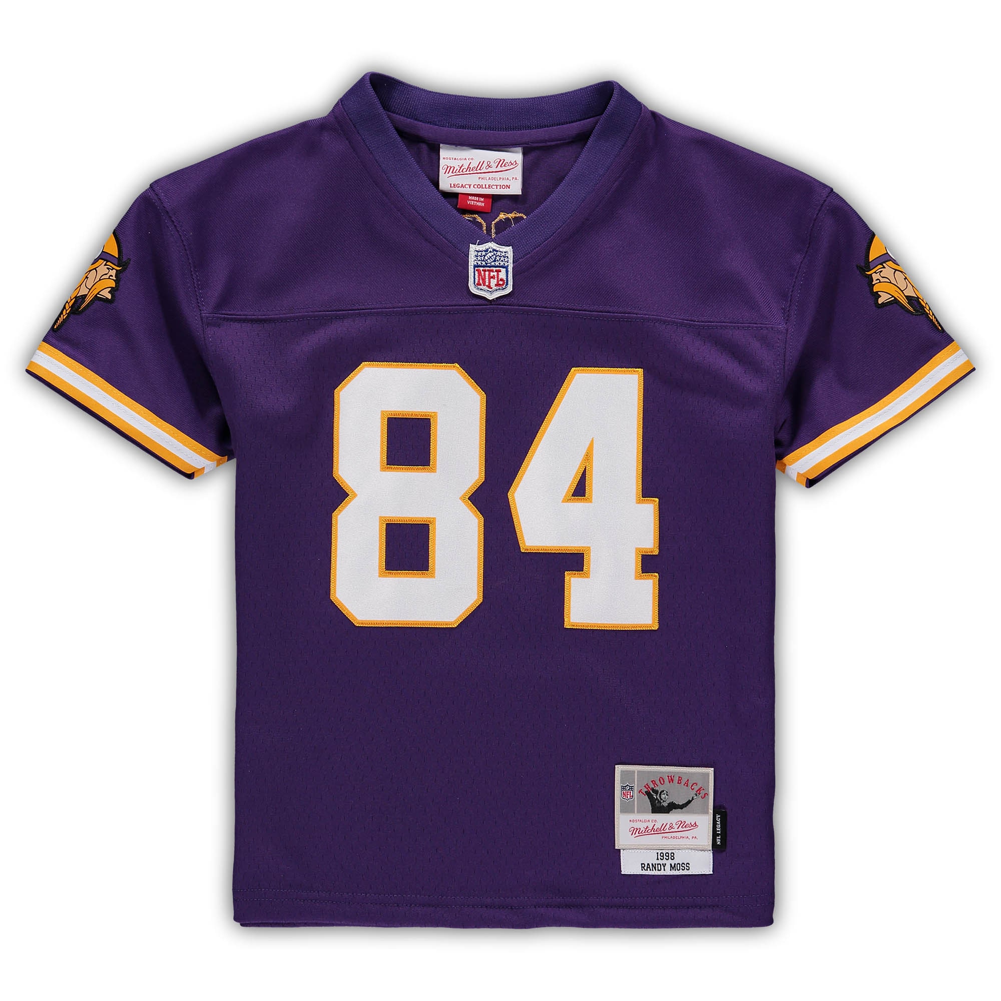 Preschool Minnesota Vikings Randy Moss Mitchell Ness Purple 1998 Retired Legacy NFL Jersey Men's