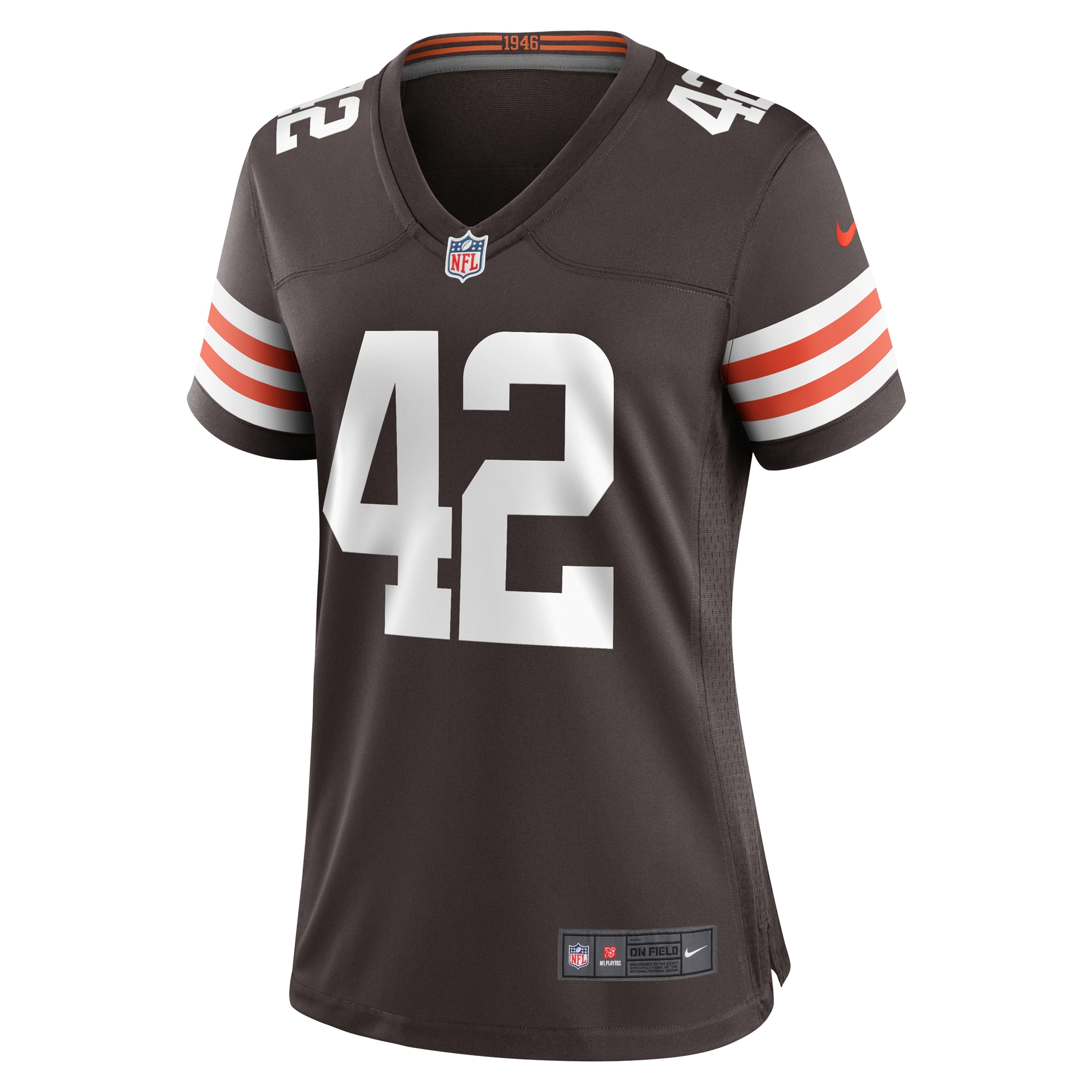 Cleveland Browns Tony Fields II Brown Team Game NFL Jersey Women's