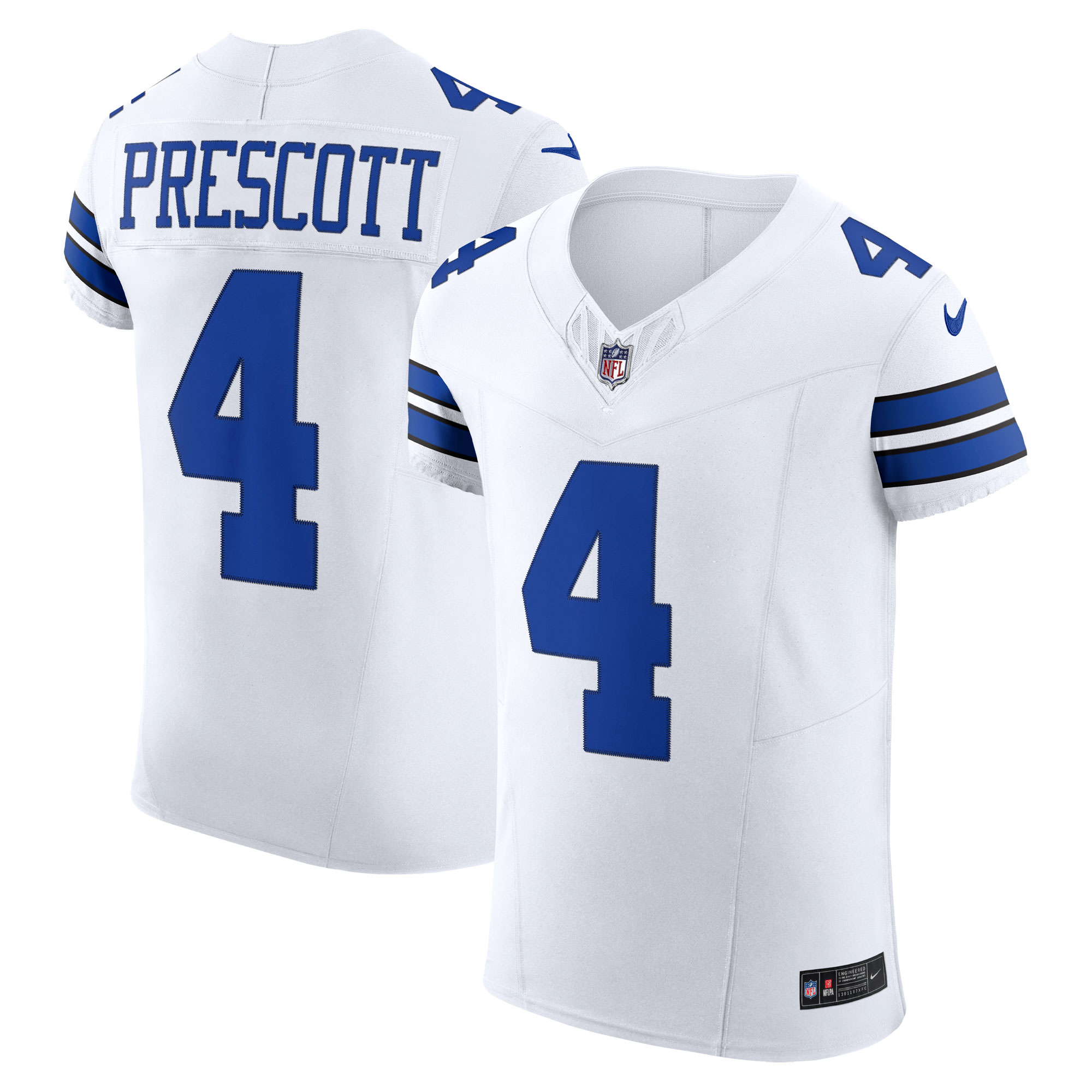 Dallas Cowboys Dak Prescott White Vapor F.U.S.E. Elite NFL Jersey Men's