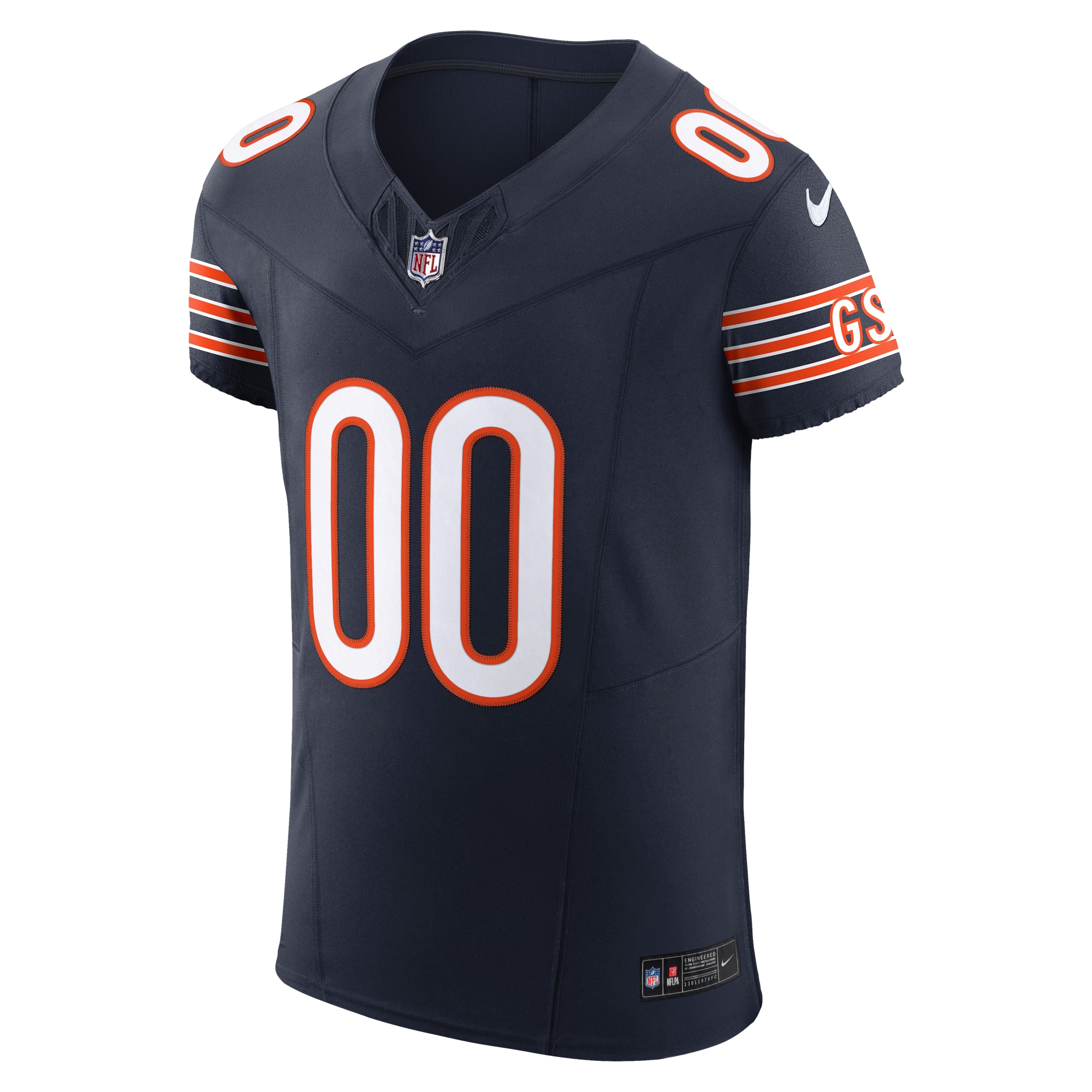 Chicago Bears Navy Vapor F.U.S.E. Elite Custom NFL Jersey Men's
