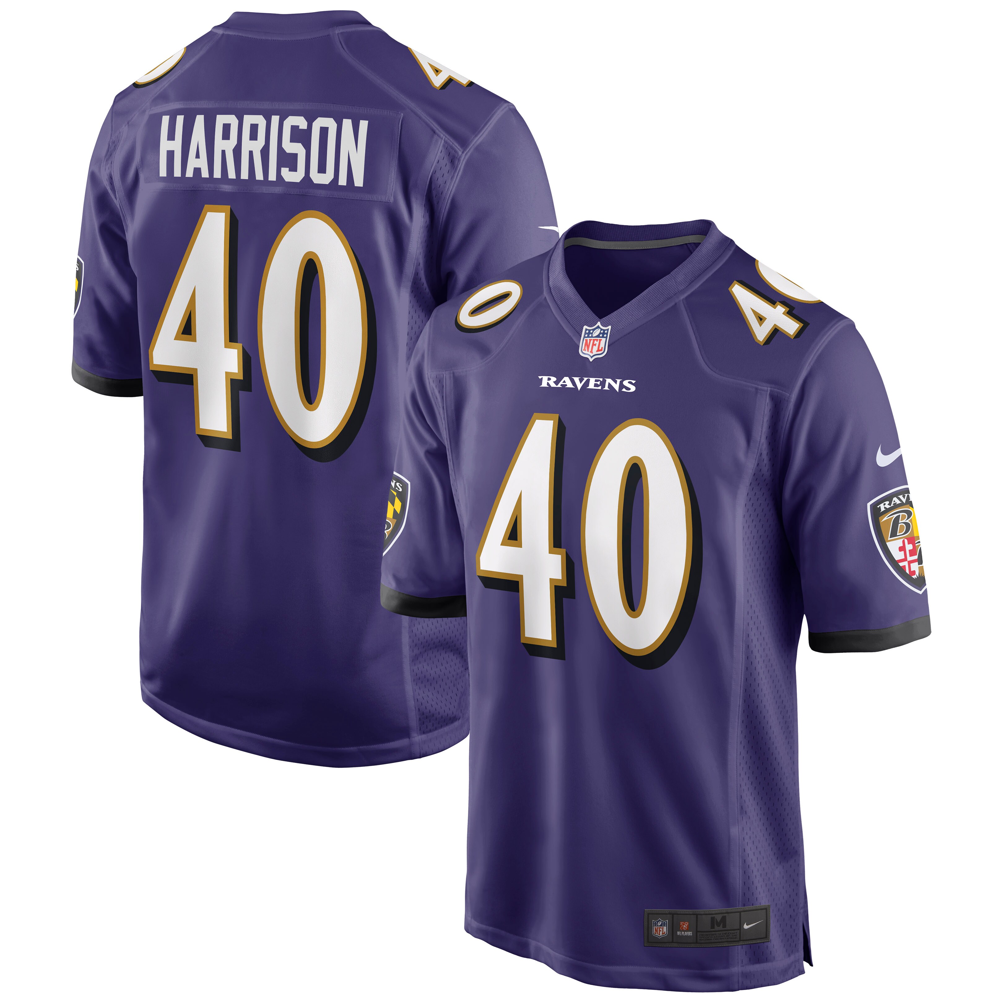 Baltimore Ravens Malik Harrison Purple Game NFL Jersey Men's
