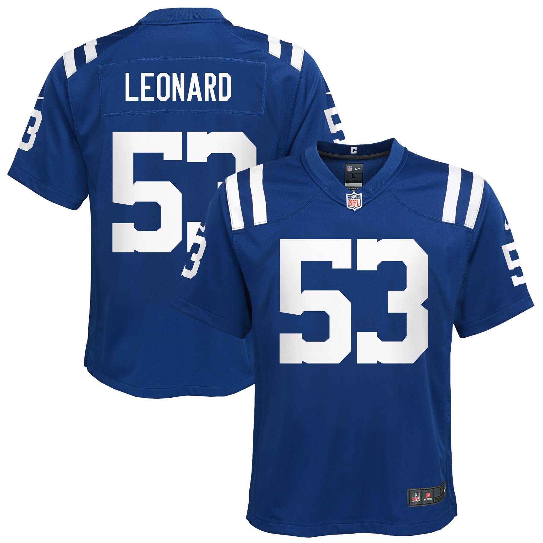 Indianapolis Colts Shaquille Leonard Royal Game NFL Jersey Youth